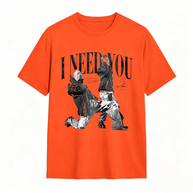 I Need You K-POP World Tour 2026 Vintage Hip Hop Graphic Tee