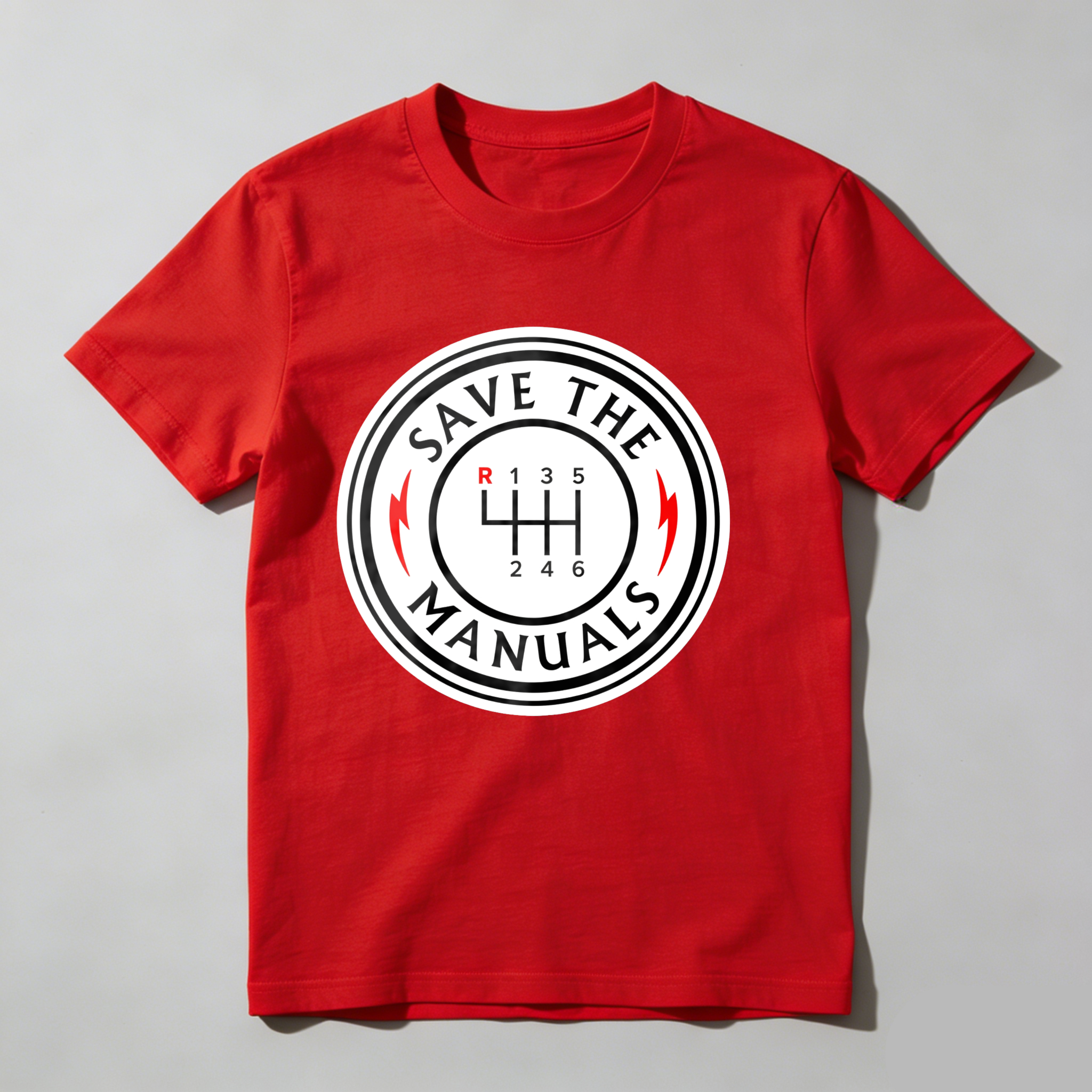 Dorawear™ Save The Manuals Gear Shift Design T Shirt