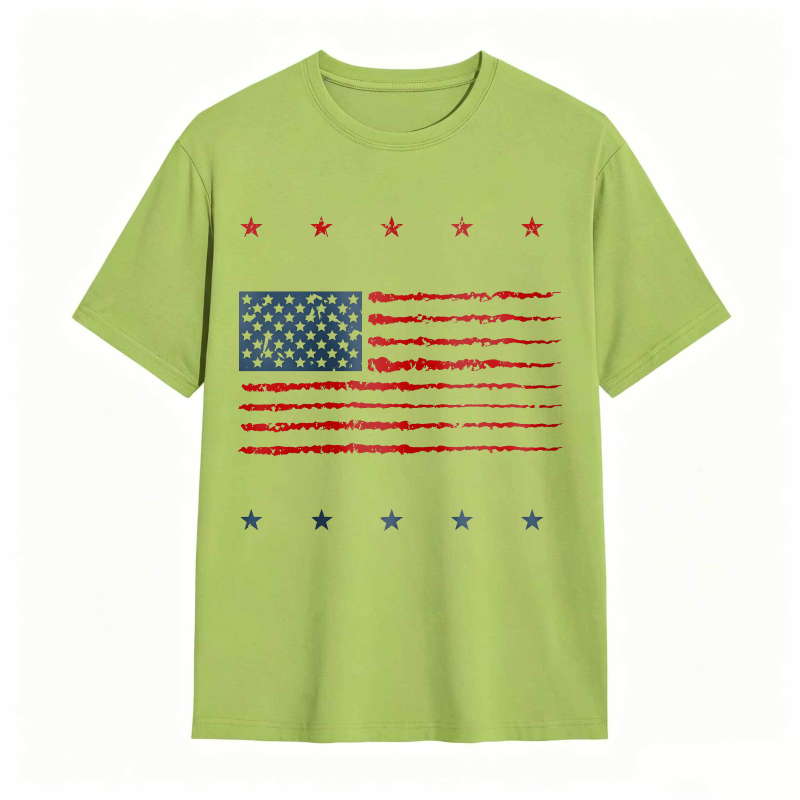 Dorawear™American Flag Design With Stars And Stripes T-shirt