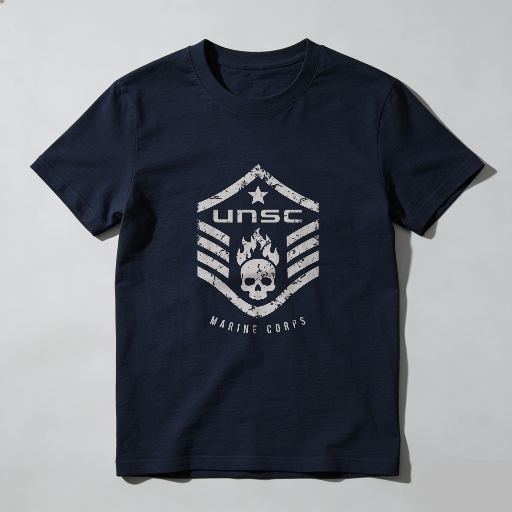 Dorawear™ Unsc Marine Corps Emblem Pure Cotton Short Sleeve T Shirt-Dorawear