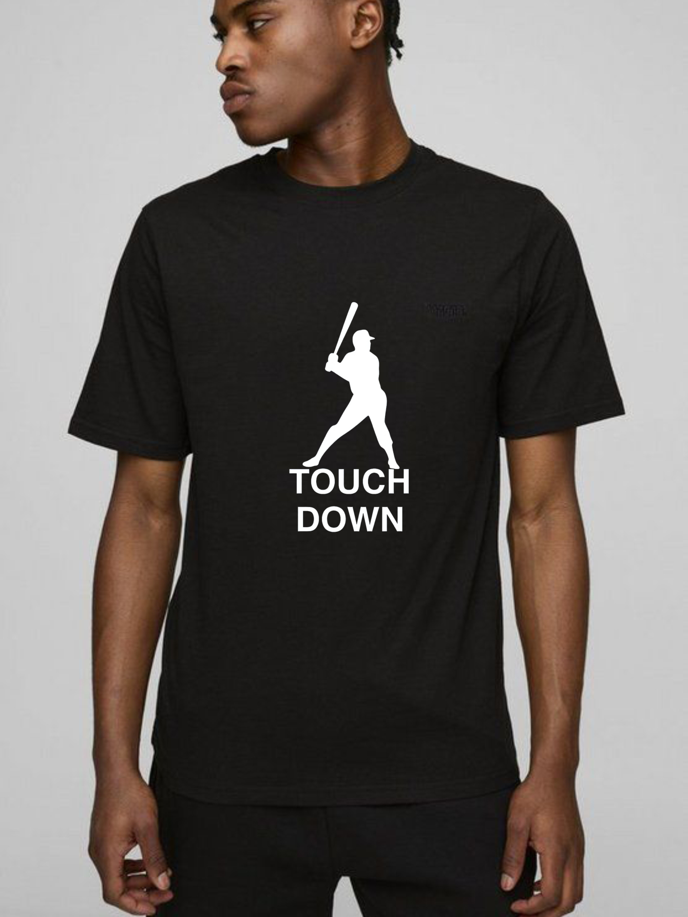 Dorawear™ Touch Down Baseball Player Silhouette  T Shirt