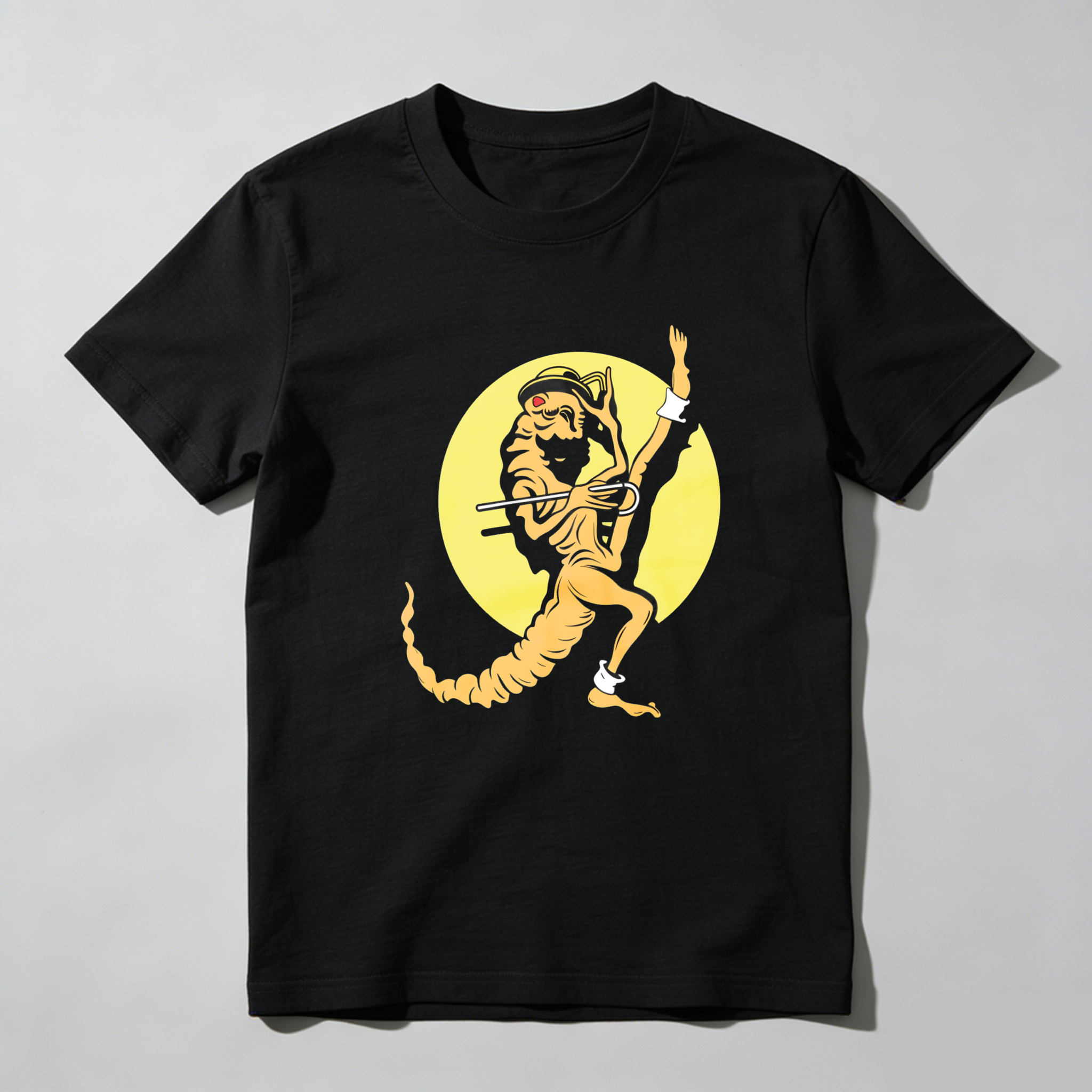 Dorawear Tiger Playing Flute In Moonlight T Shirt