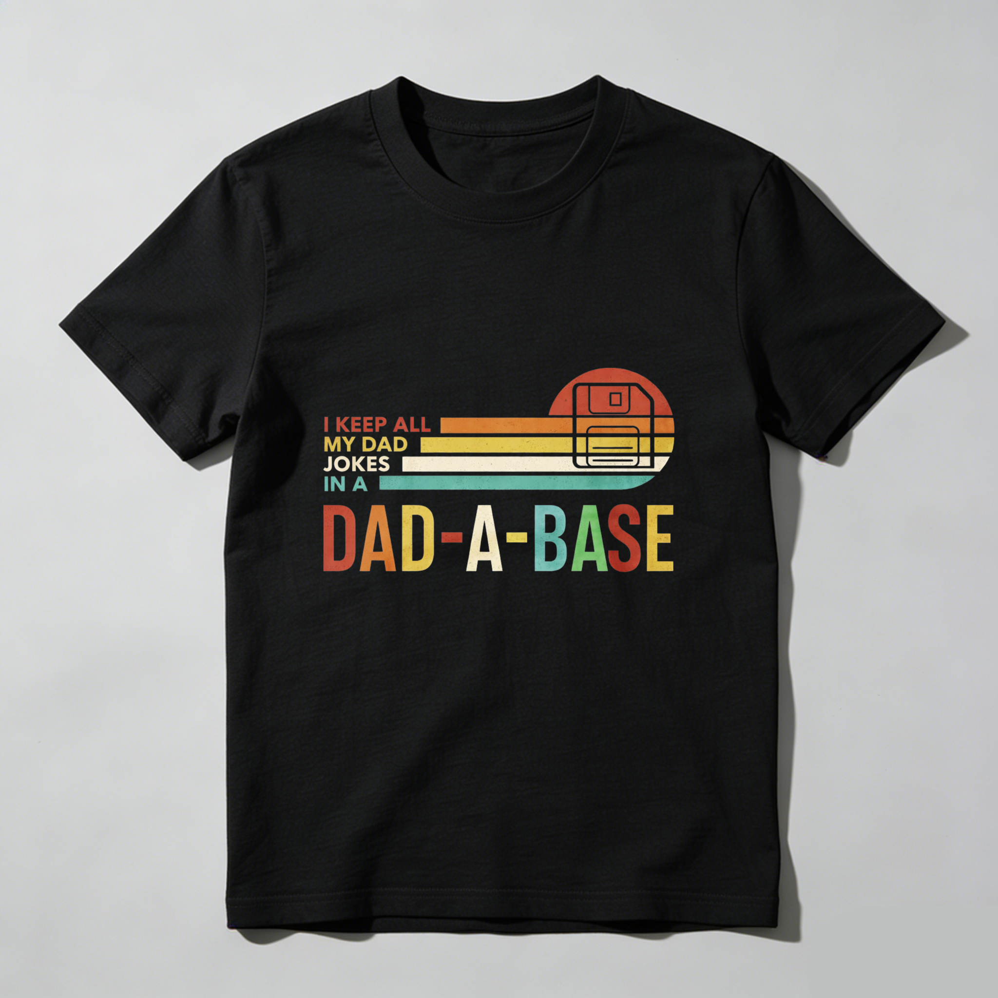 Dorawear™ I Keep All My Dad Jokes In A Dad A Base Pure Cotton Short Sleeve T Shirt-Dorawear