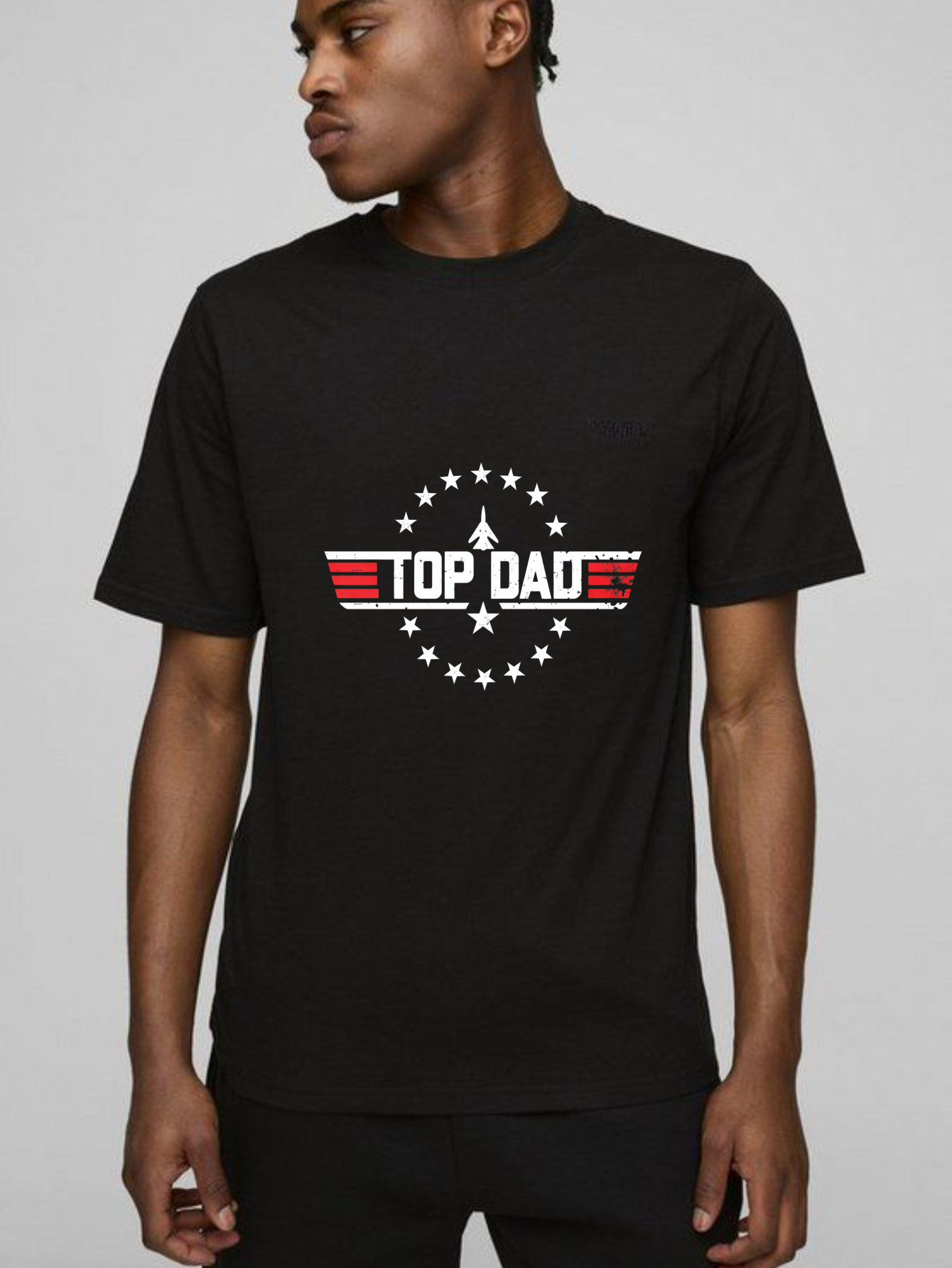 Dorawear™Top Dad With Stars And Jet T Shirt