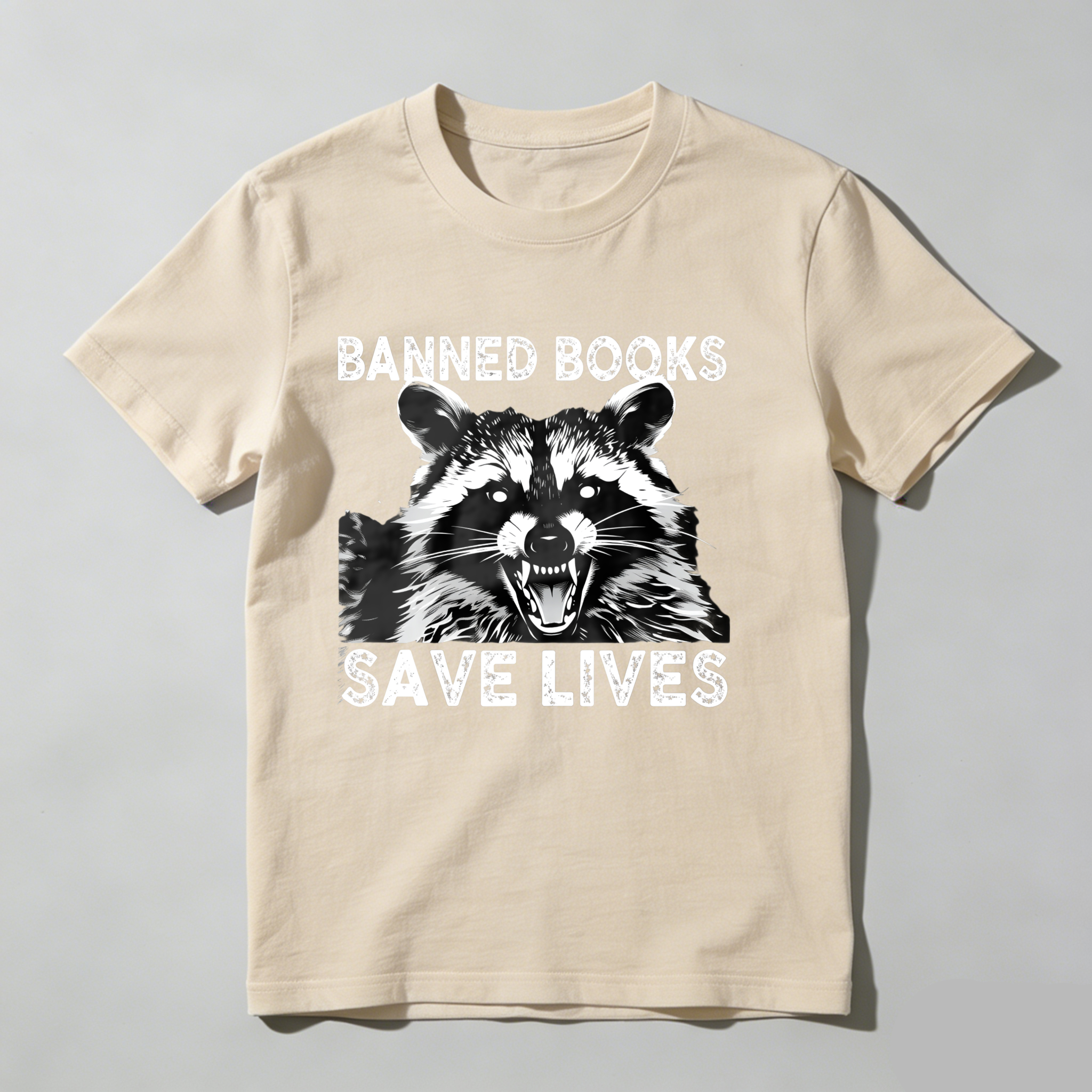 Dorawear™ Banned Books Save Lives Raccoon T Shirt