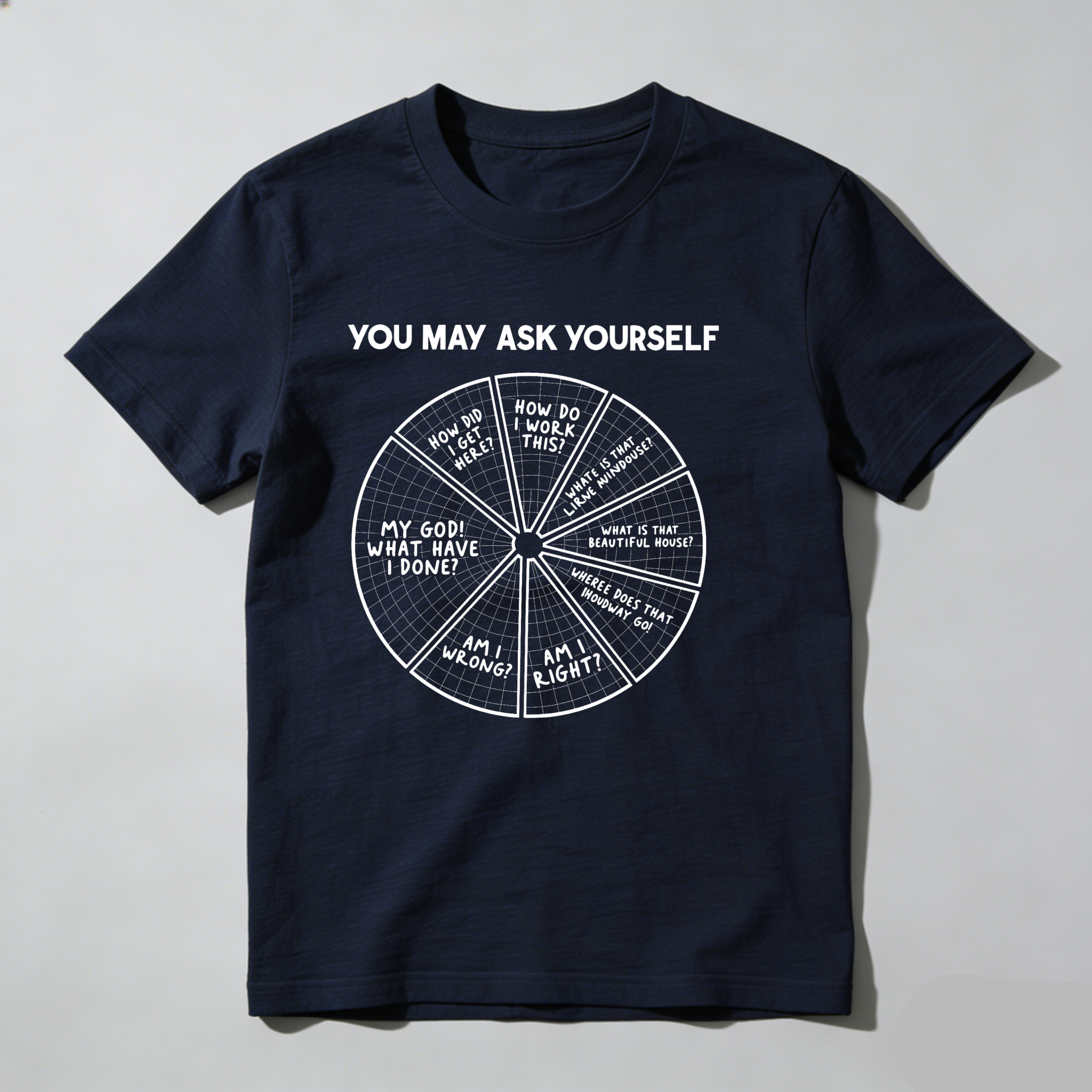 Dorawear™ You May Ask Yourself Wheel Of Questions T Shirt