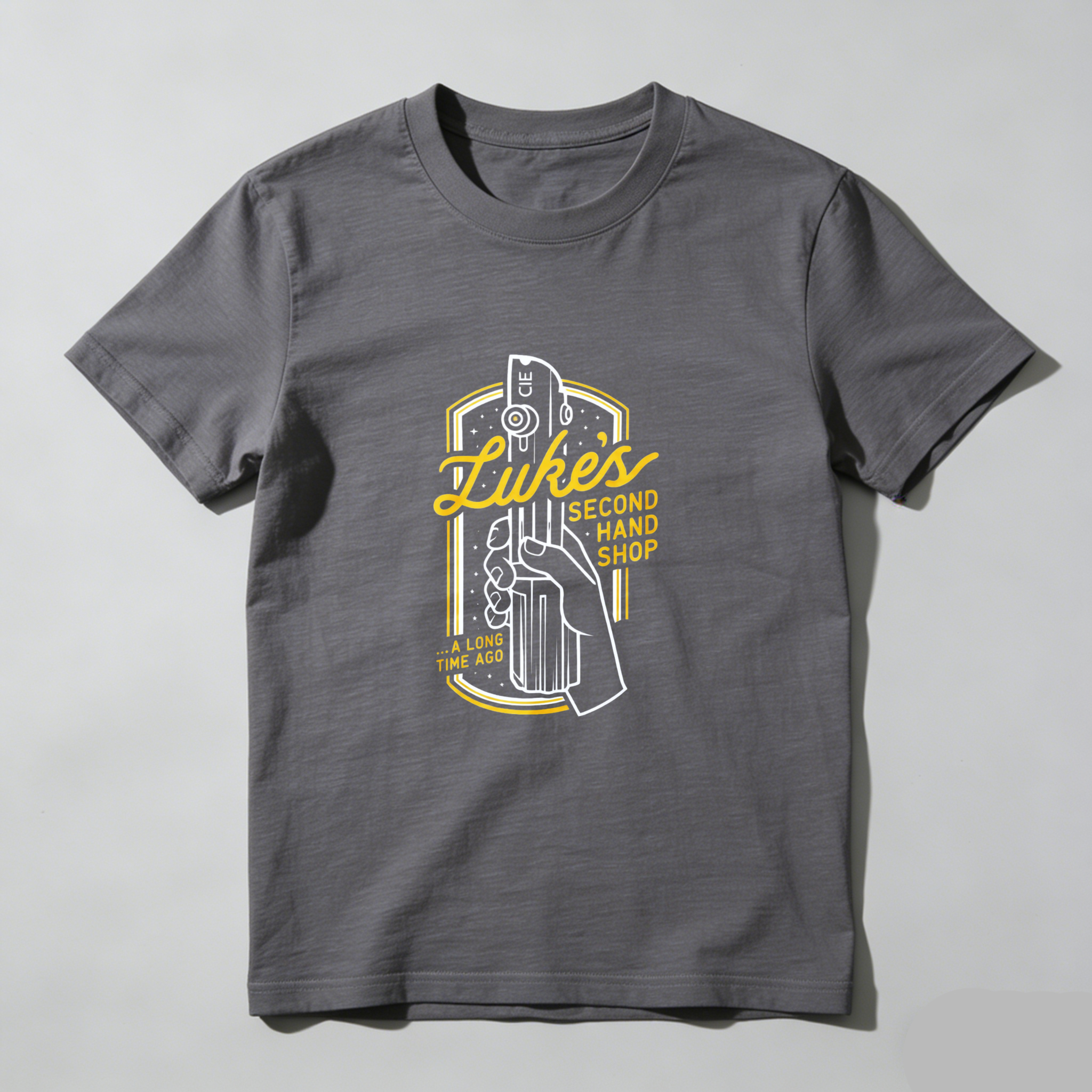 Dorawear™ Likes Second Hand Shop Gun Design Pure Cotton Short Sleeve T-Shirt-Dorawear