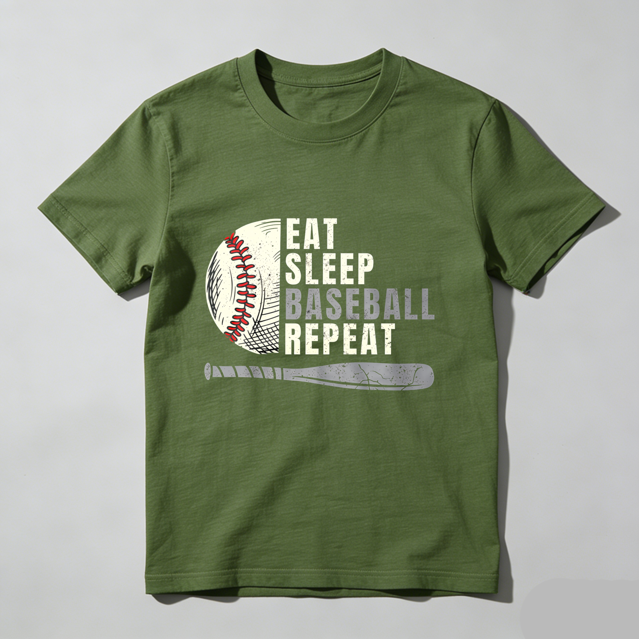 Dorawear™ Eat Sleep Baseball Repeat Ball Bat  T Shirt-Dorawear