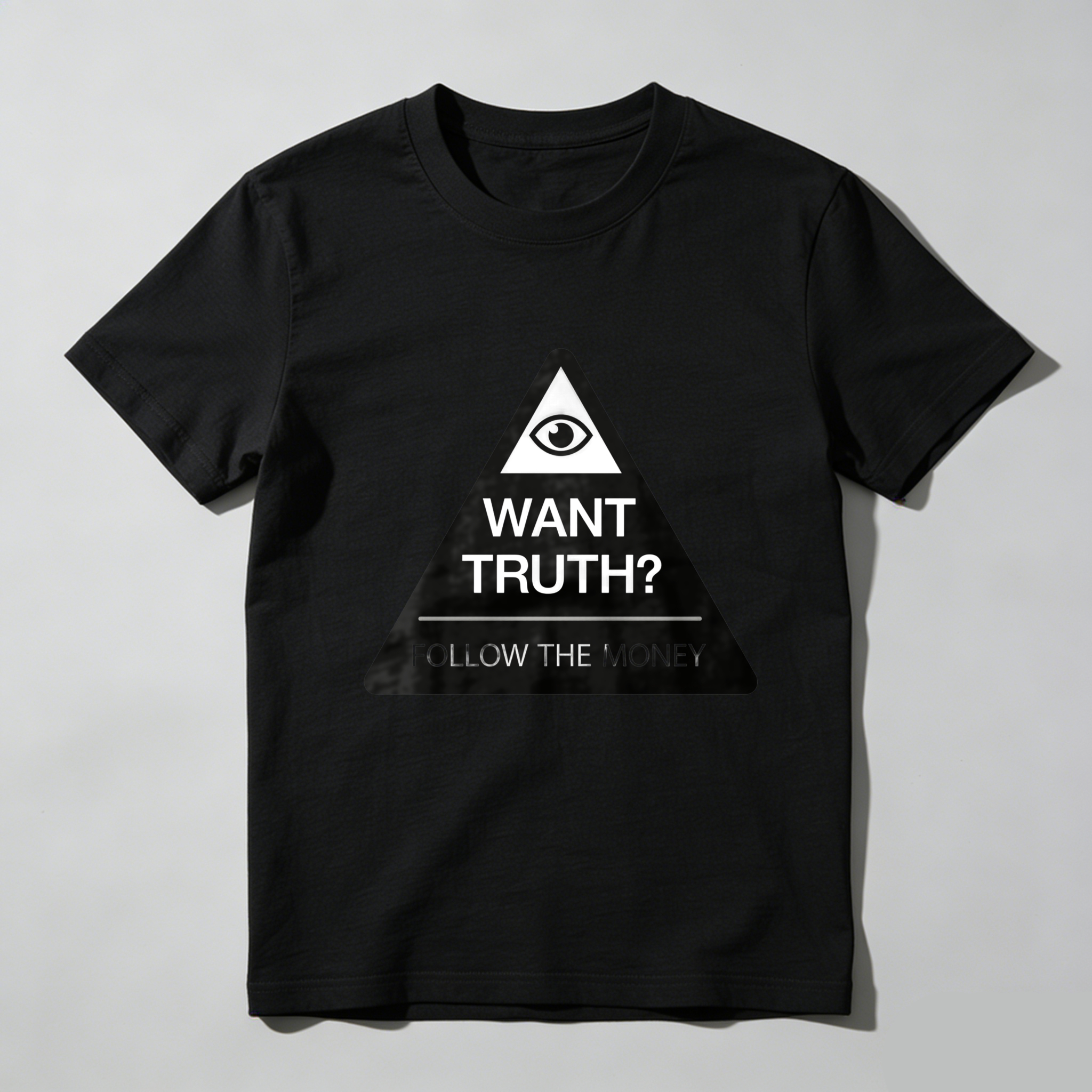Dorawear™Eye In Triangle Want Truth Follow The Money  T Shirt