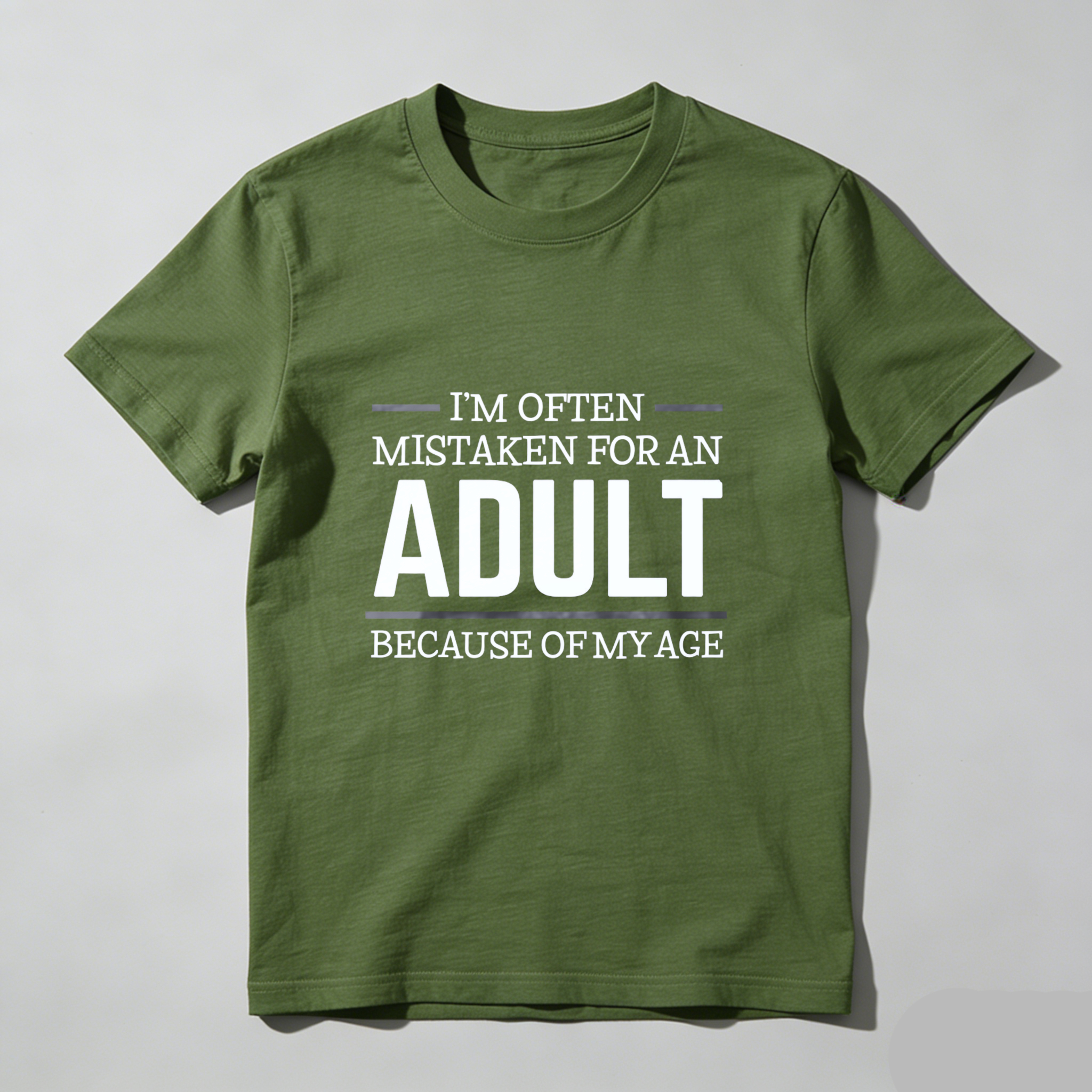 Dorawear I Am Often Mistaken For An Adult Because Of My Age Pure Cotton Short Sleeve T Shirt