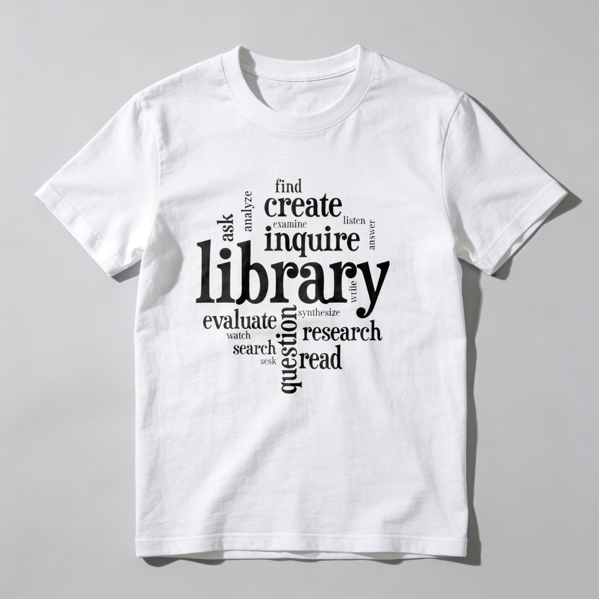 Dorawear™ Library Inquire Research Read Evaluate Create Find Ask T Shirt