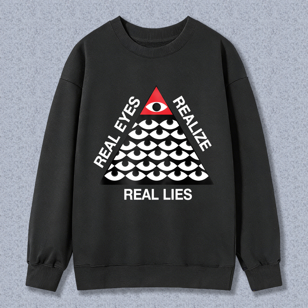 Dorawear™ All Seeing Eye Pyramid Real Eyes Realize Real Lies Unisex Classic Sweatshirt(1)