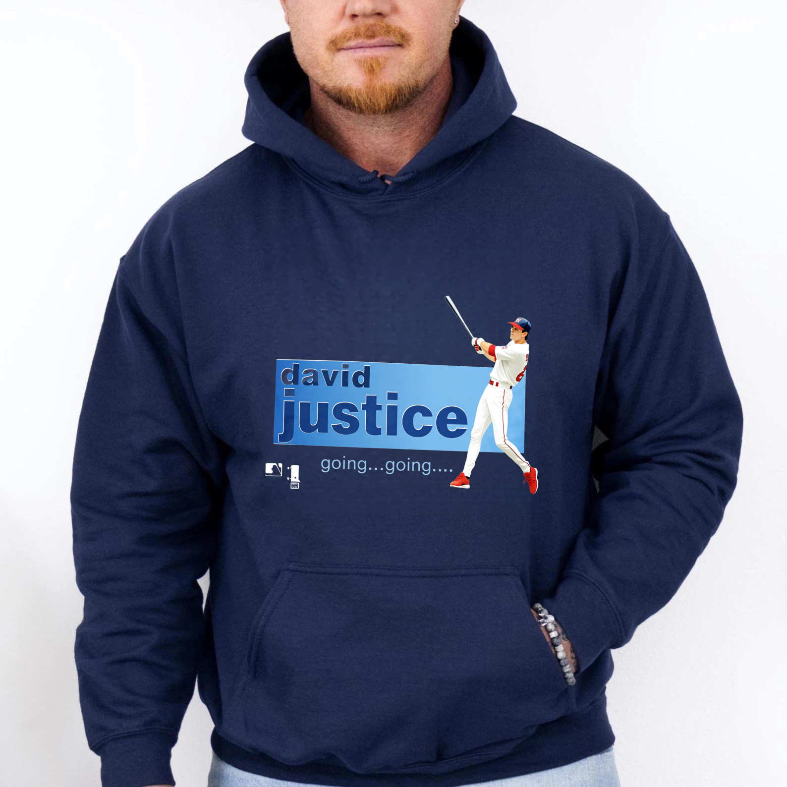 Dorawear™ David Justice Going Going Baseball Player Hoodie Men Women Unisex Sweatshirt Casual Sportswear Fashion Apparel-Dorawear