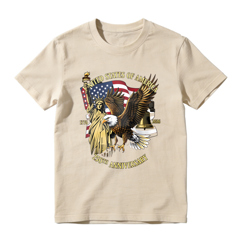 United States Of America 250th Anniversary Eagle And Flag Design Unisex Classic T-shirt