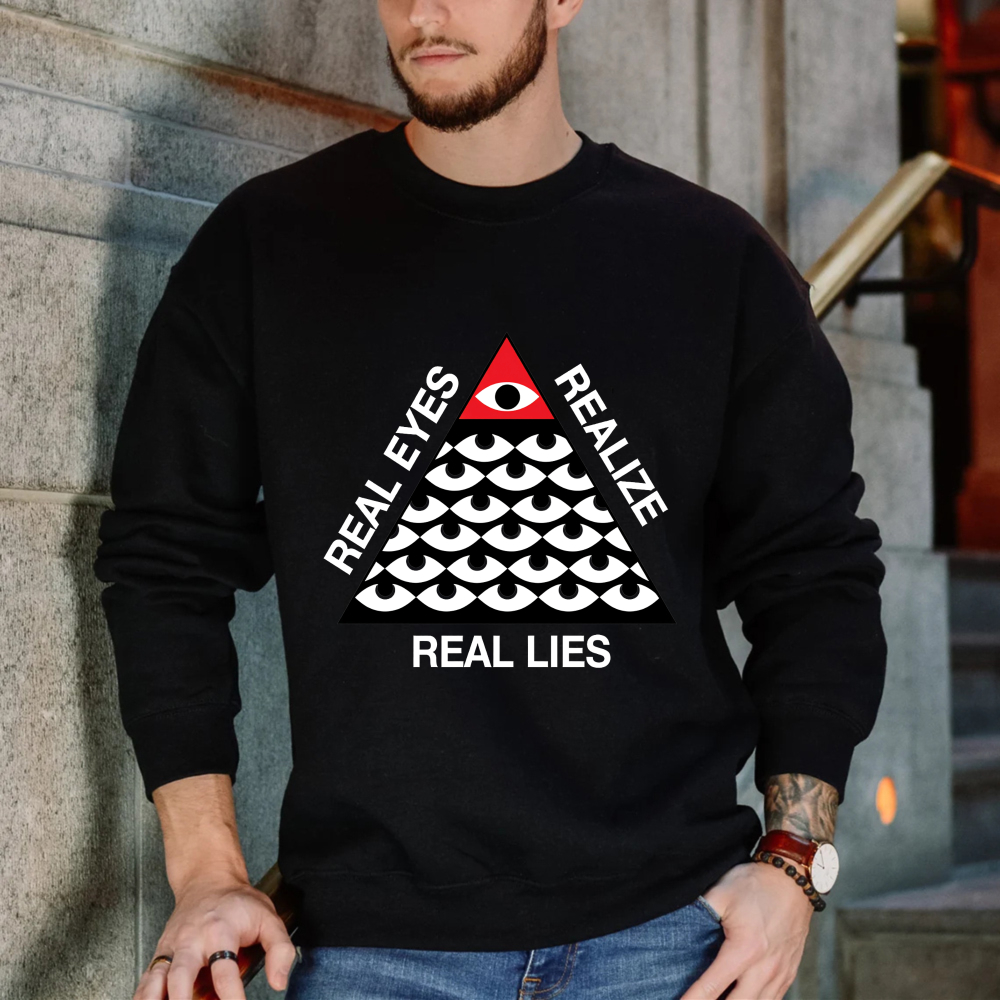 Dorawear™ All Seeing Eye Pyramid Real Eyes Realize Real Lies Unisex Classic Sweatshirt(1)