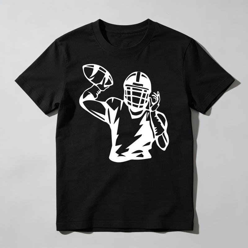 Football Player Holding Trophy T Shirt
