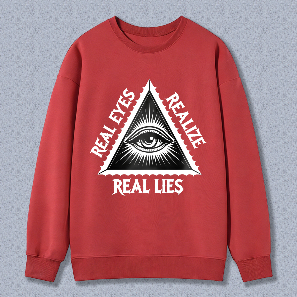 Dorawear™ All Seeing Eye Real Eyes Realize Real Lies Symbol Unisex Classic Sweatshirt(2)
