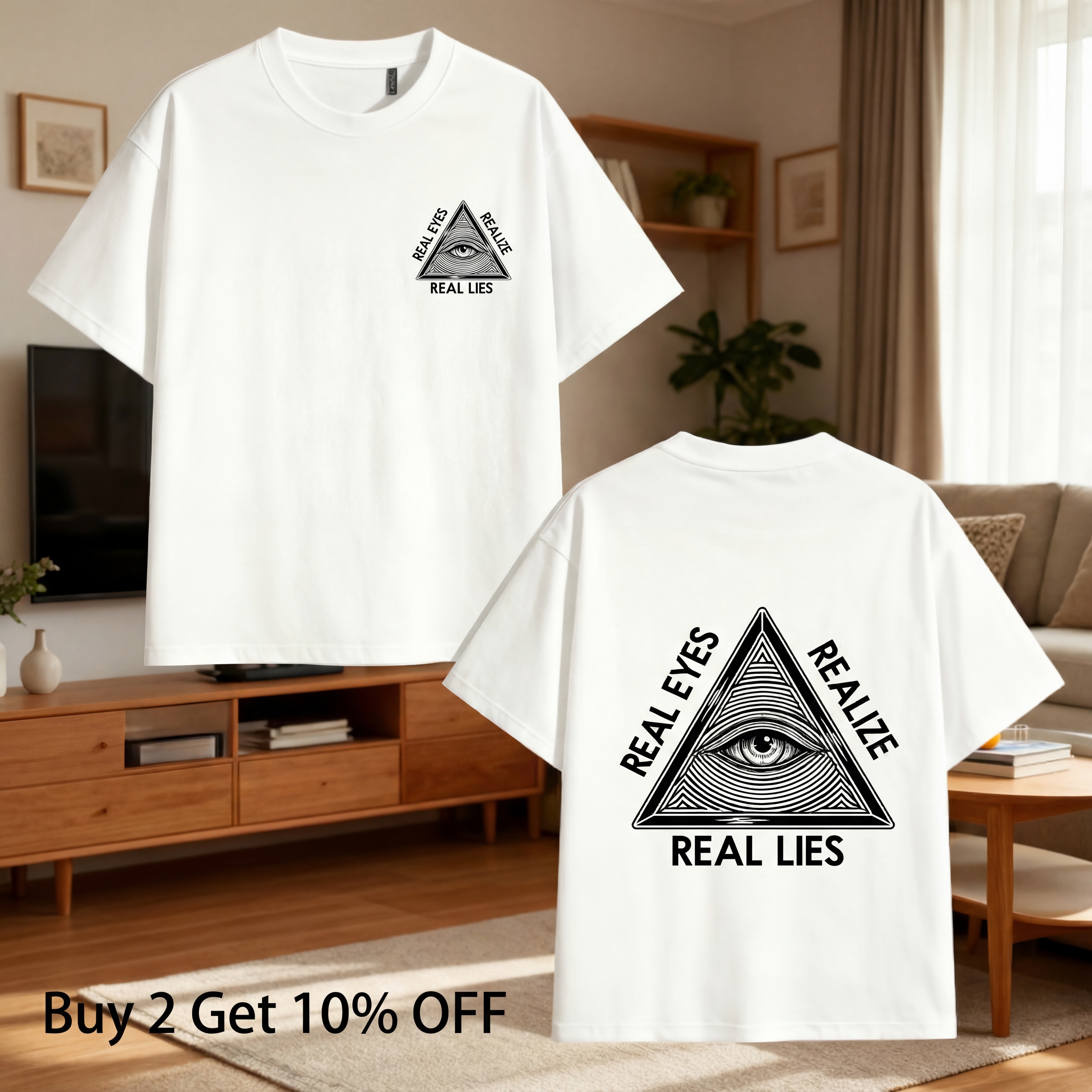 Dorawear™ Real Eyes Realize Real Lies Pyramid Eye T Shirt