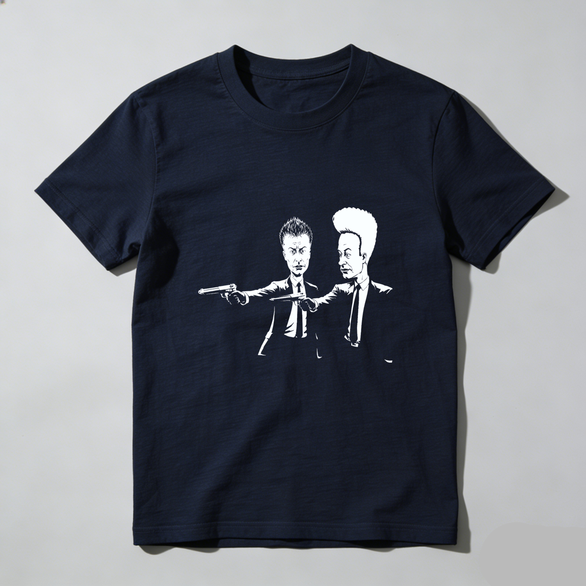 Dorawear™ Pulp Fiction Duo Gun Pointing Pure Cotton Short Sleeve T Shirt-Dorawear