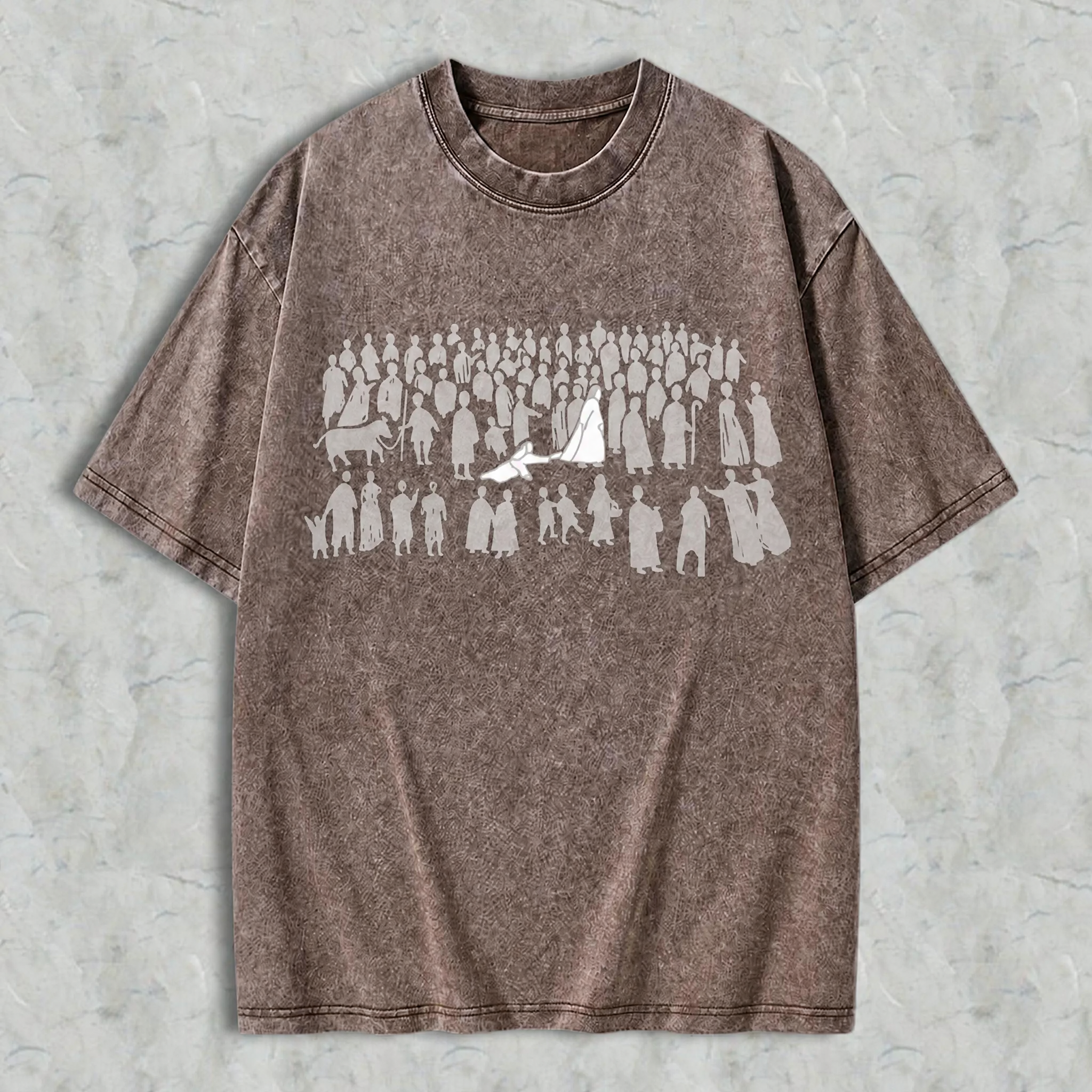 Women's Christian Printed Short-Sleeve Round-Neck 100% Cotton Fitted T-Shirt - "By His Wounds We Are Healed" Graphic
