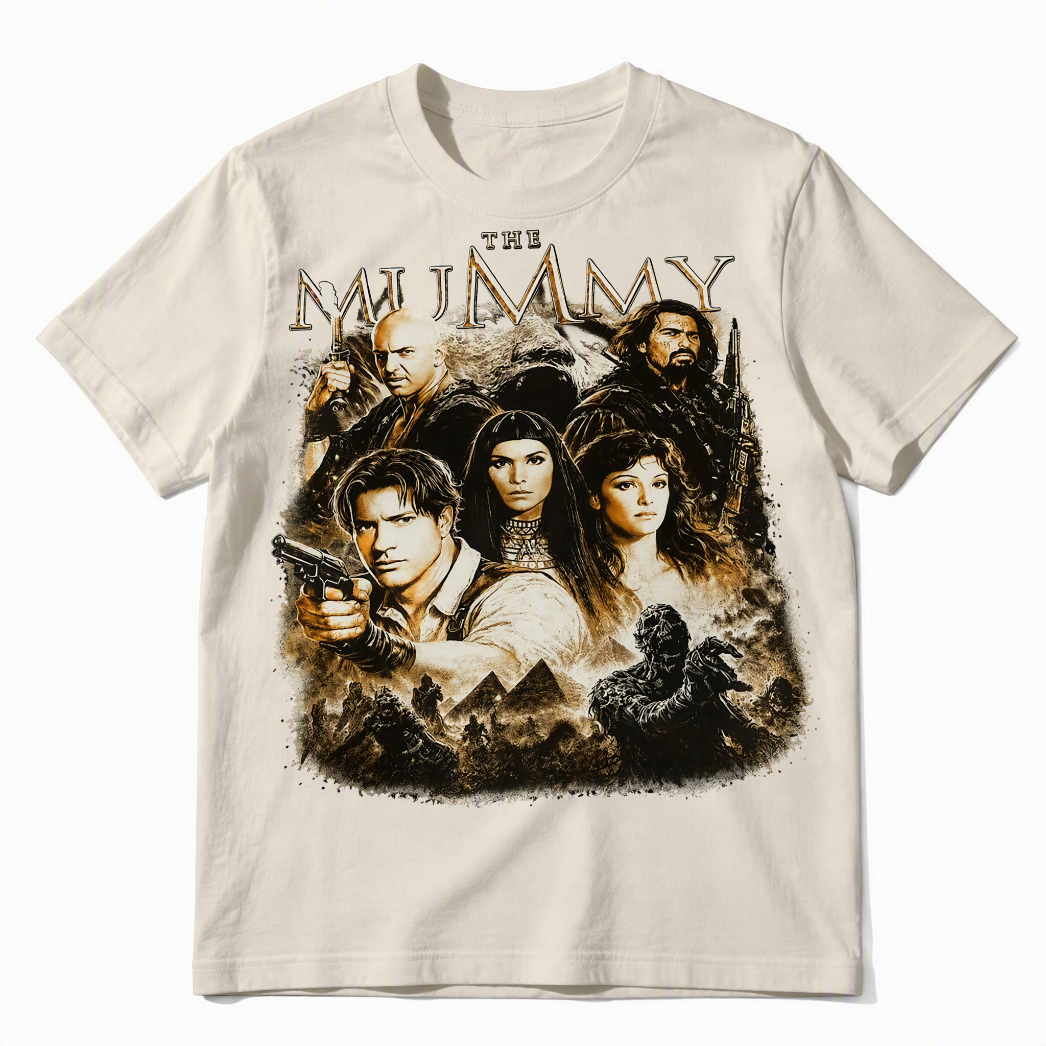 Vintage The Mummy 1999 Movie Graphic Tee - Retro Bootleg Rap Style Film Fan T-Shirt