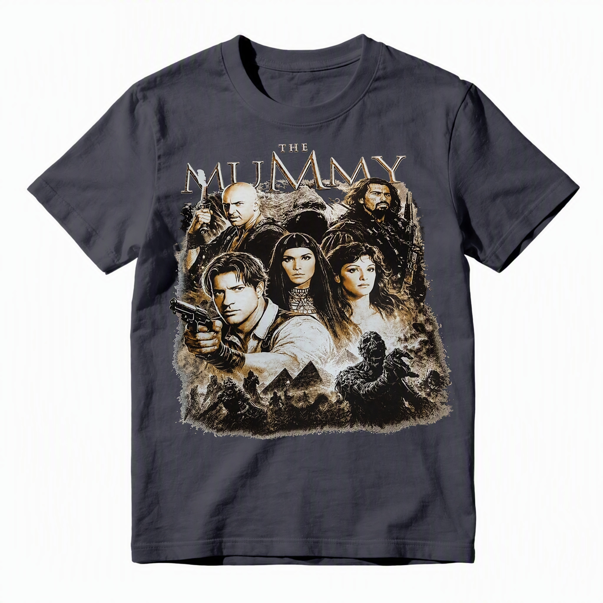 Vintage The Mummy 1999 Movie Graphic Tee - Retro Bootleg Rap Style Film Fan T-Shirt