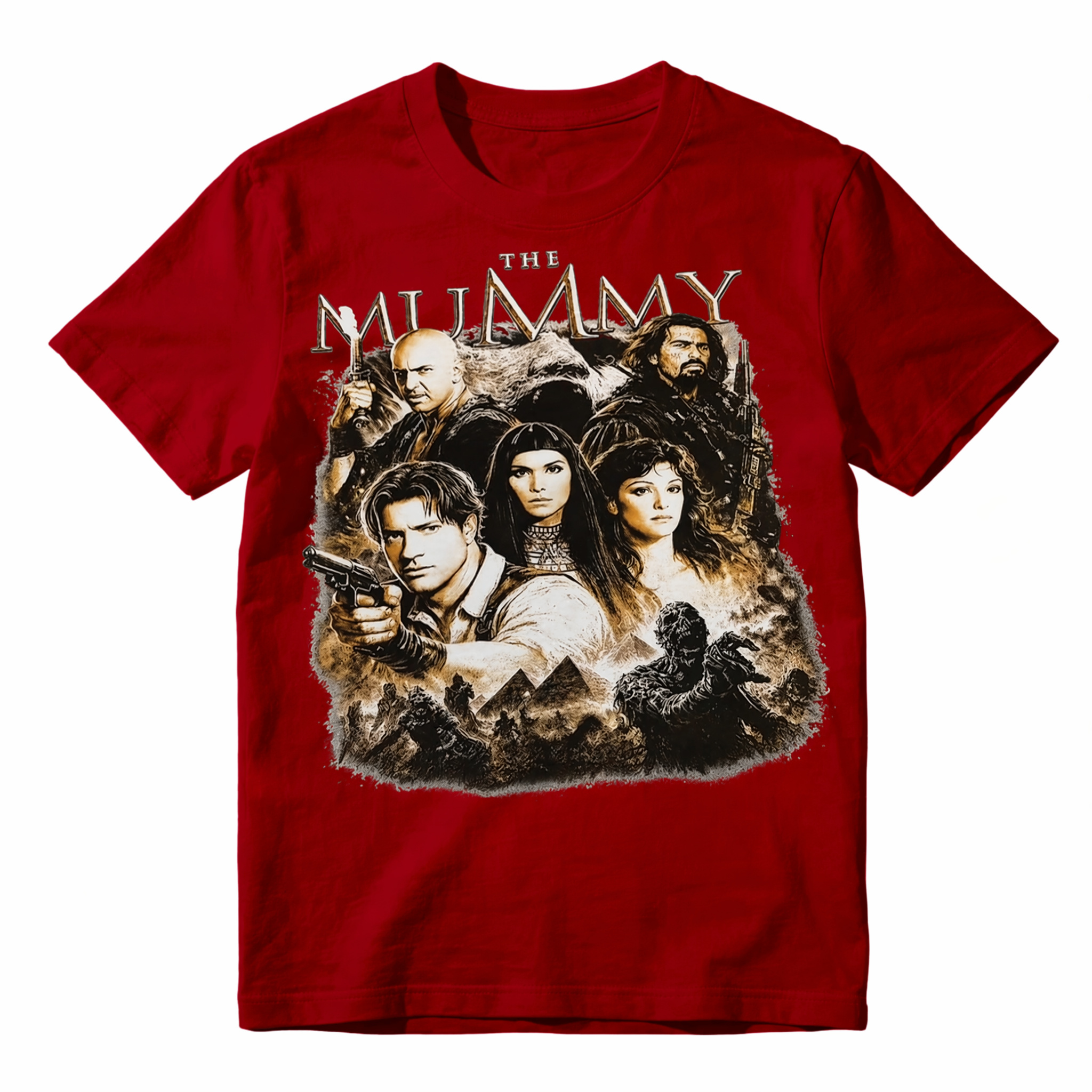 Vintage The Mummy 1999 Movie Graphic Tee - Retro Bootleg Rap Style Film Fan T-Shirt
