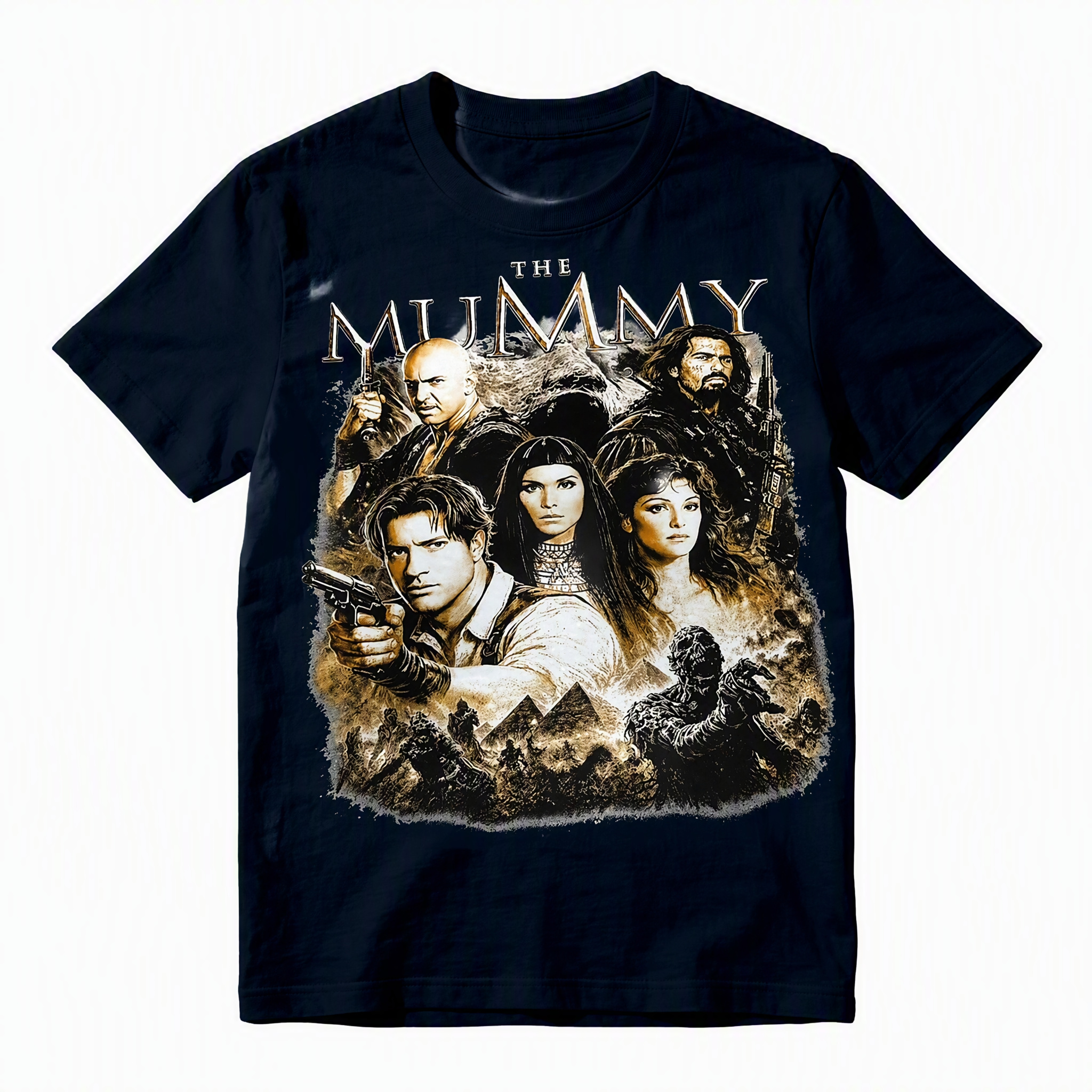 Vintage The Mummy 1999 Movie Graphic Tee - Retro Bootleg Rap Style Film Fan T-Shirt