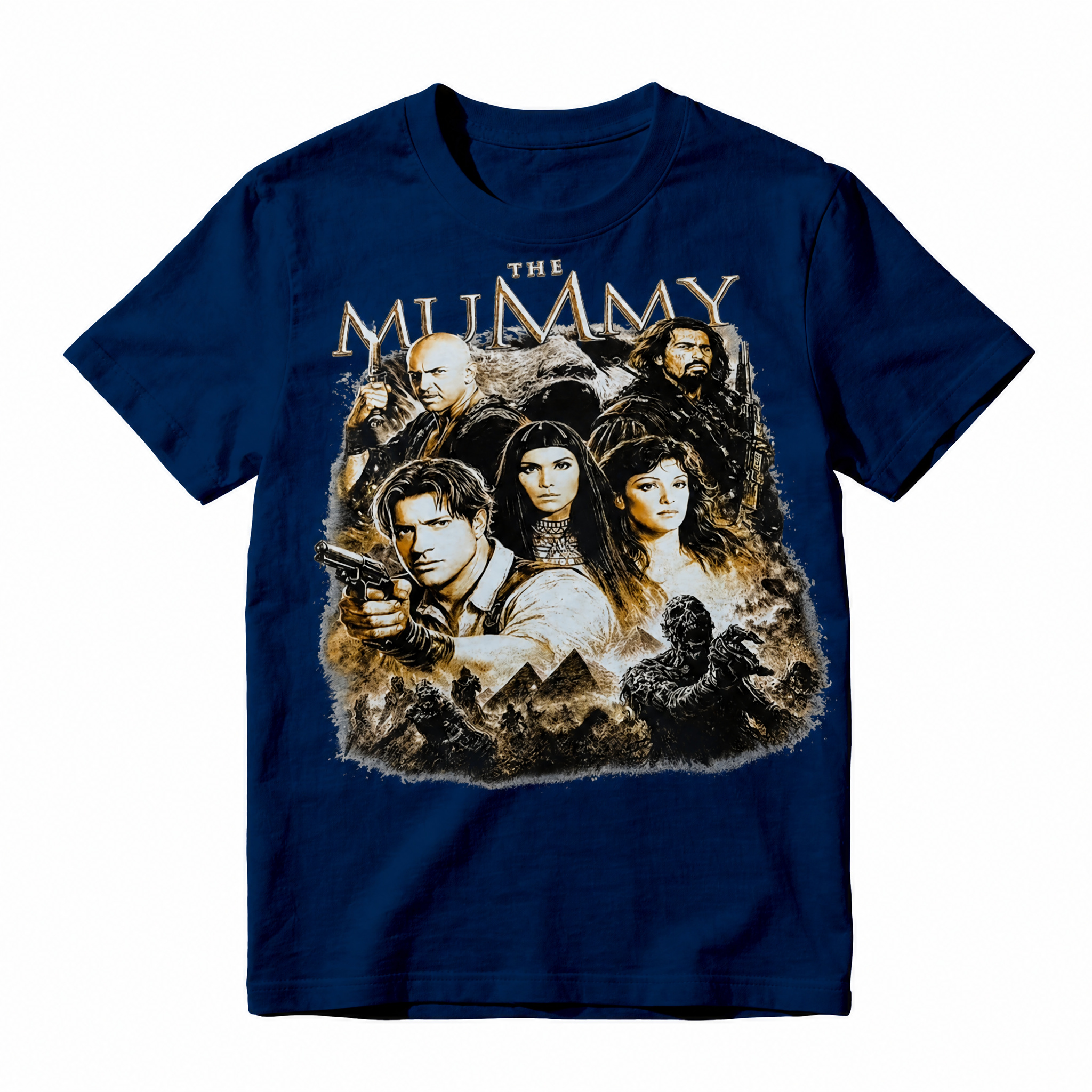 Vintage The Mummy 1999 Movie Graphic Tee - Retro Bootleg Rap Style Film Fan T-Shirt