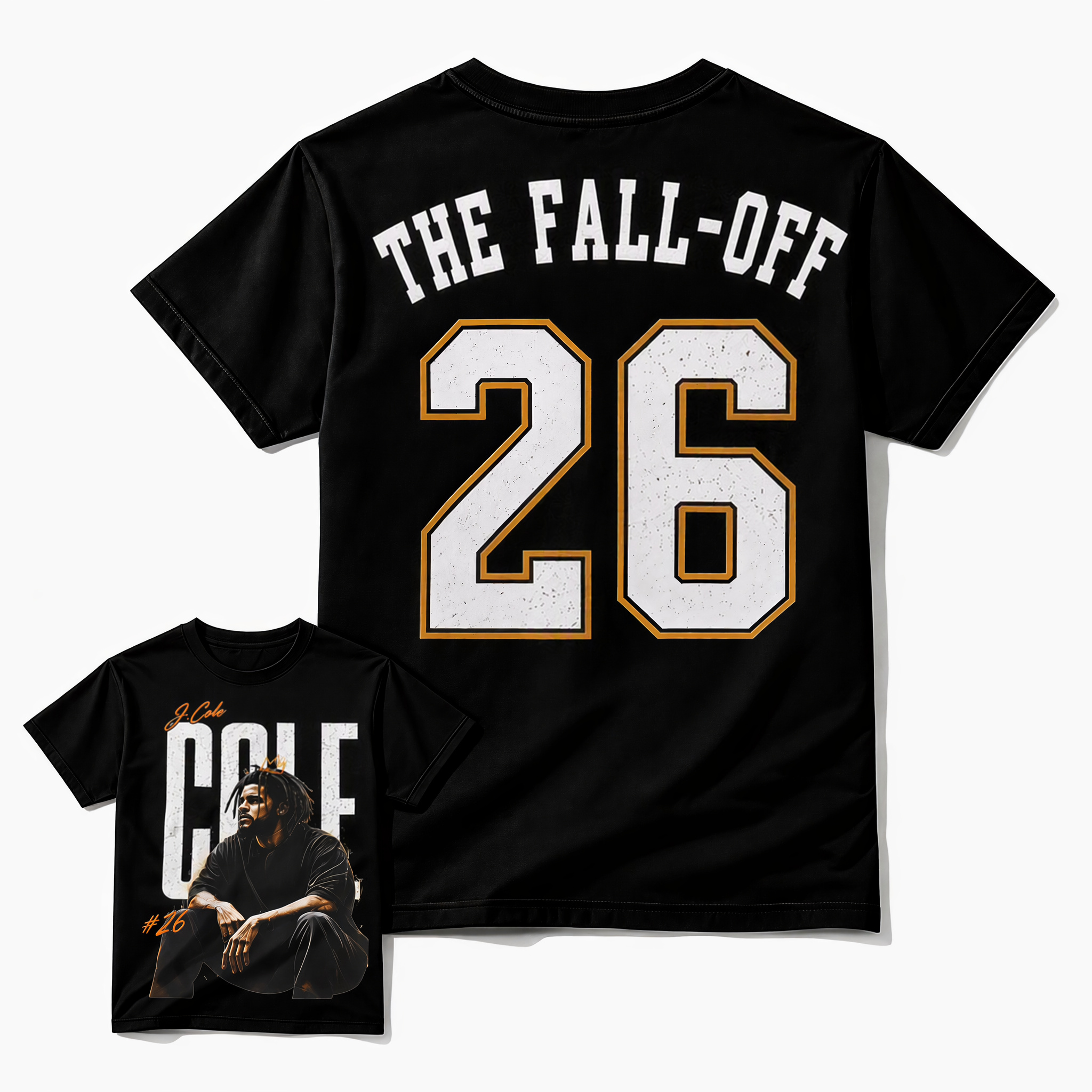Vintage J Cole The Fall Off 2026 Album Graphic Tee - Retro Bootleg Rap Style Tour T-Shirt