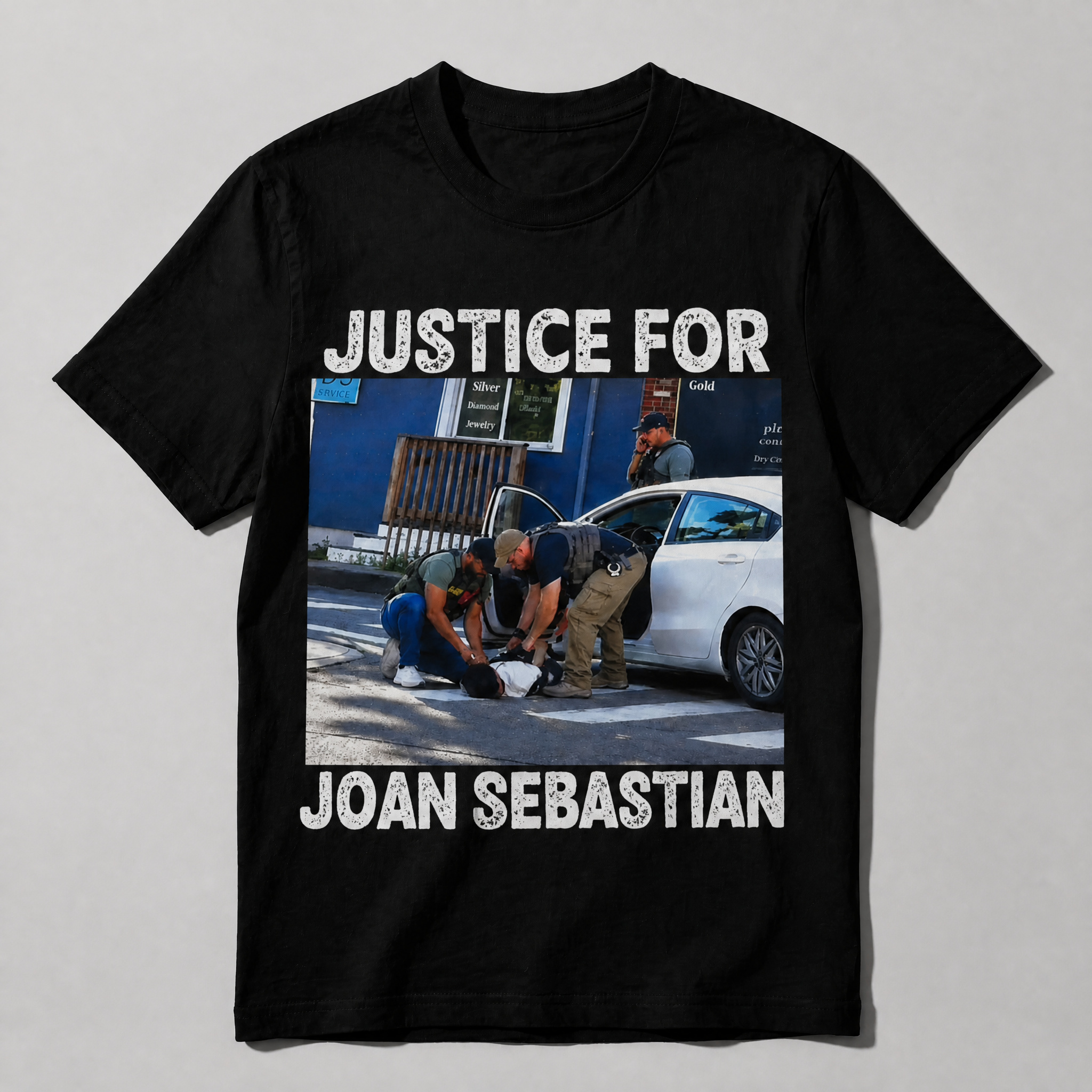 Justice For Joan Sebastian Graphic Tee - Retro Distressed Streetwear Activism T-Shirt