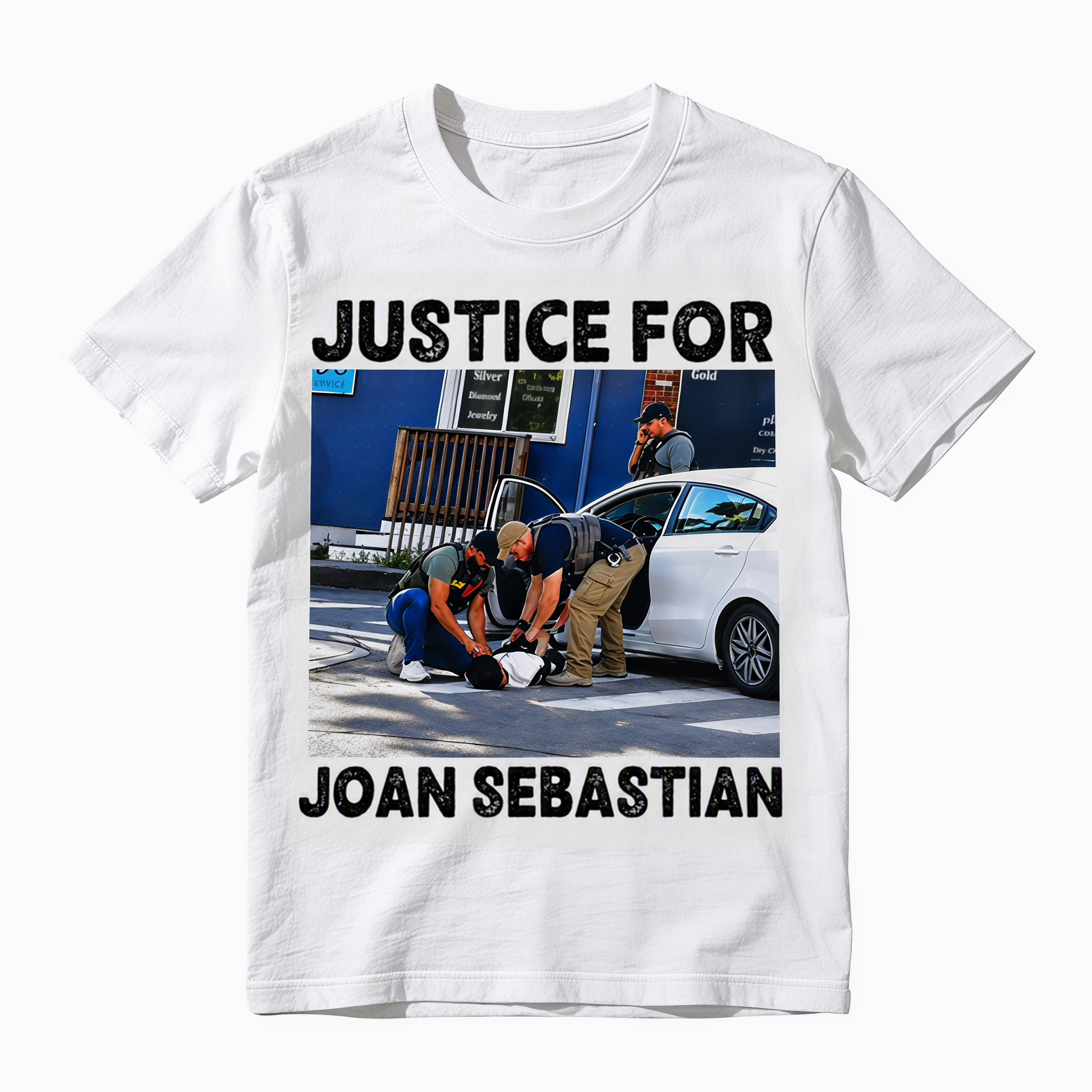 Justice For Joan Sebastian Graphic Tee - Retro Distressed Streetwear Activism T-Shirt