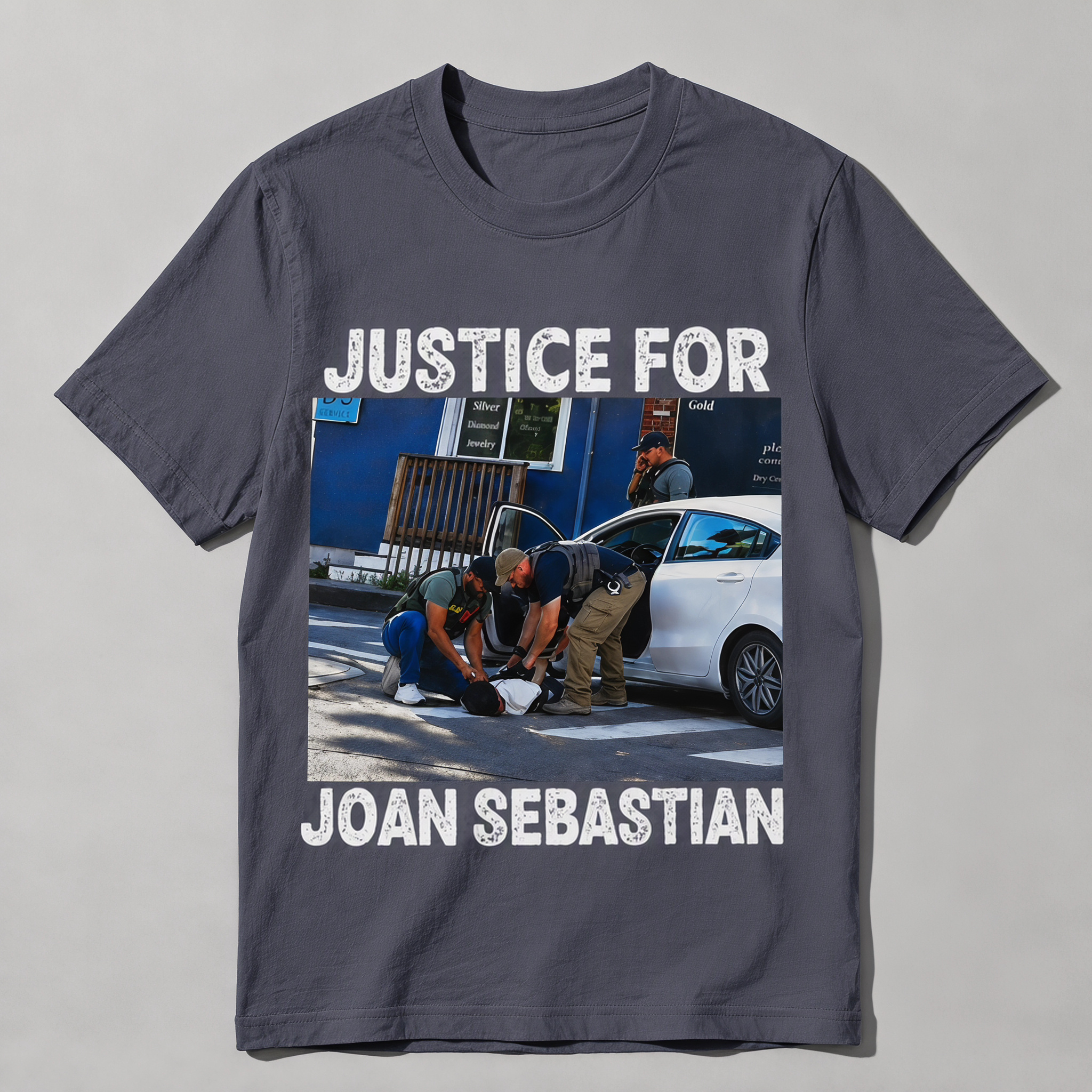 Justice For Joan Sebastian Graphic Tee - Retro Distressed Streetwear Activism T-Shirt