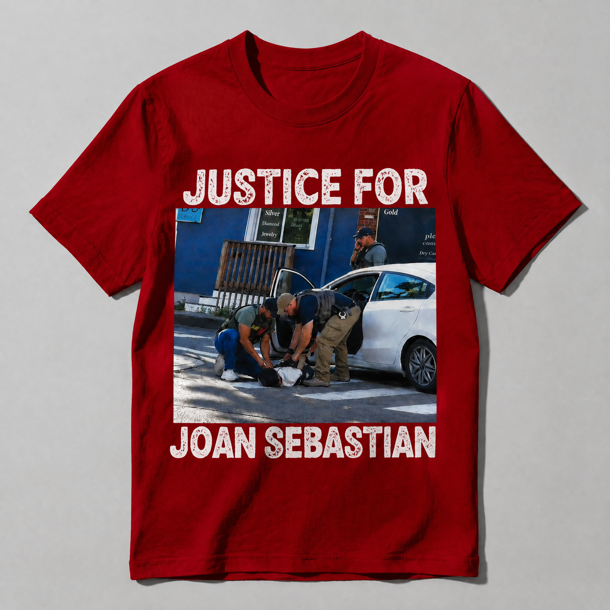 Justice For Joan Sebastian Graphic Tee - Retro Distressed Streetwear Activism T-Shirt