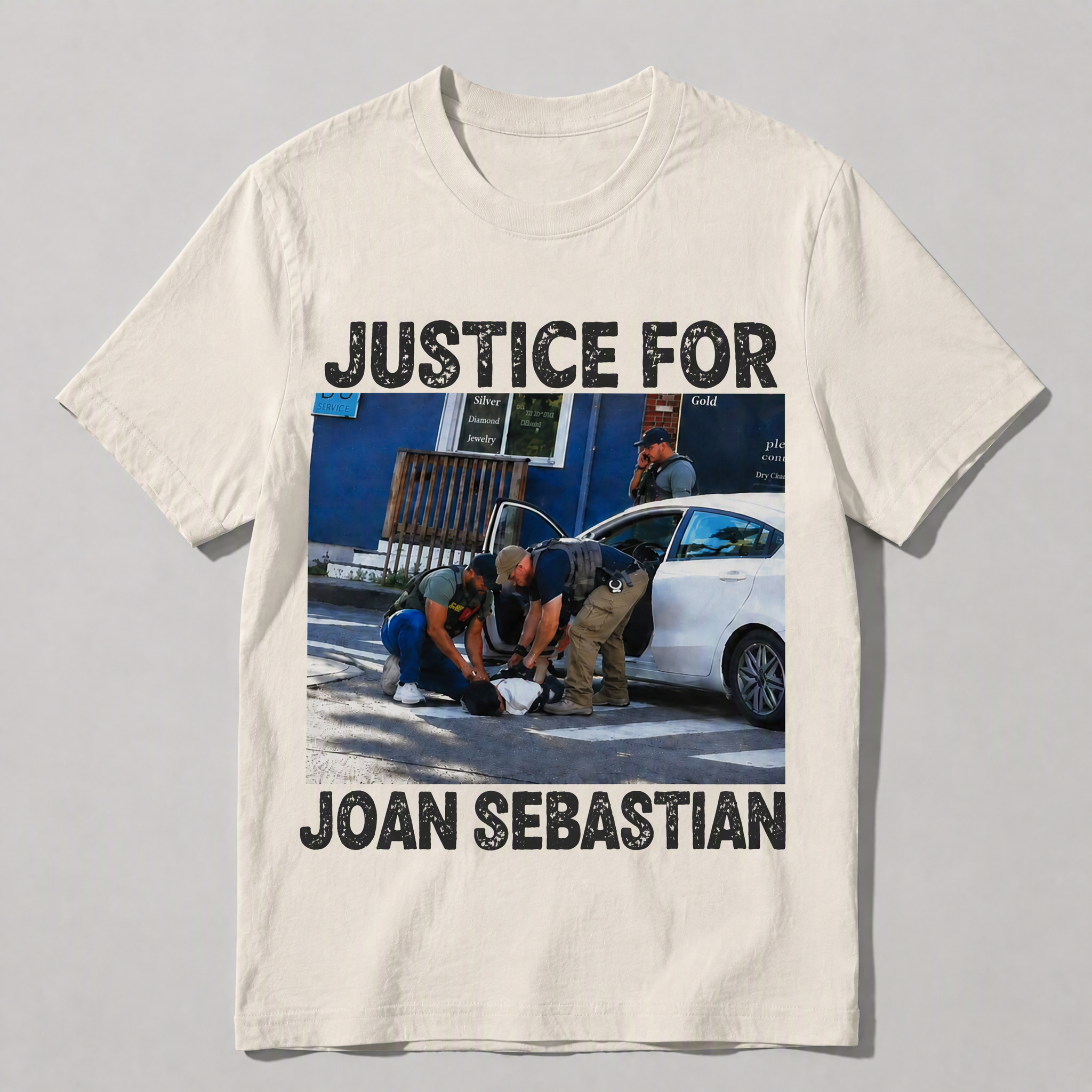 Justice For Joan Sebastian Graphic Tee - Retro Distressed Streetwear Activism T-Shirt
