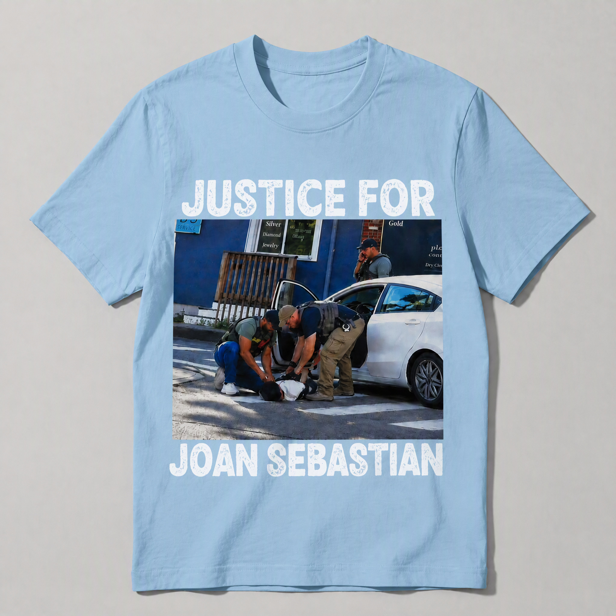 Justice For Joan Sebastian Graphic Tee - Retro Distressed Streetwear Activism T-Shirt