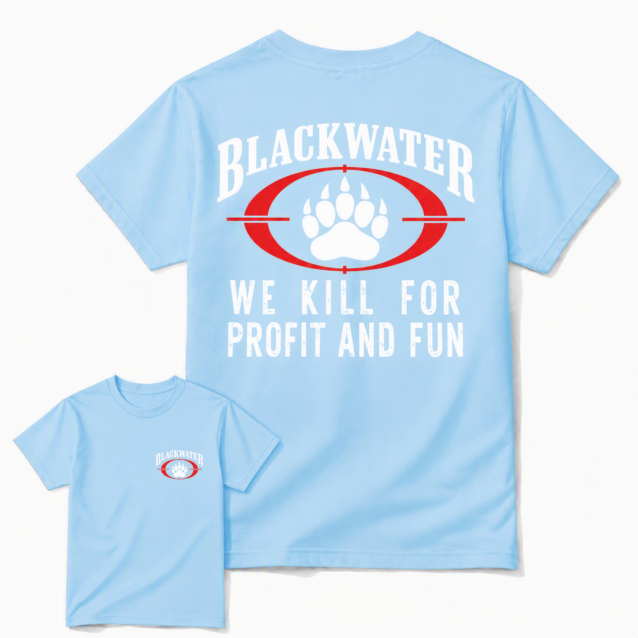 Blackwater Bear Paw Tactical Graphic T-Shirt – Military Style Funny Graphic Tee, Vintage Unisex Streetwear Gift