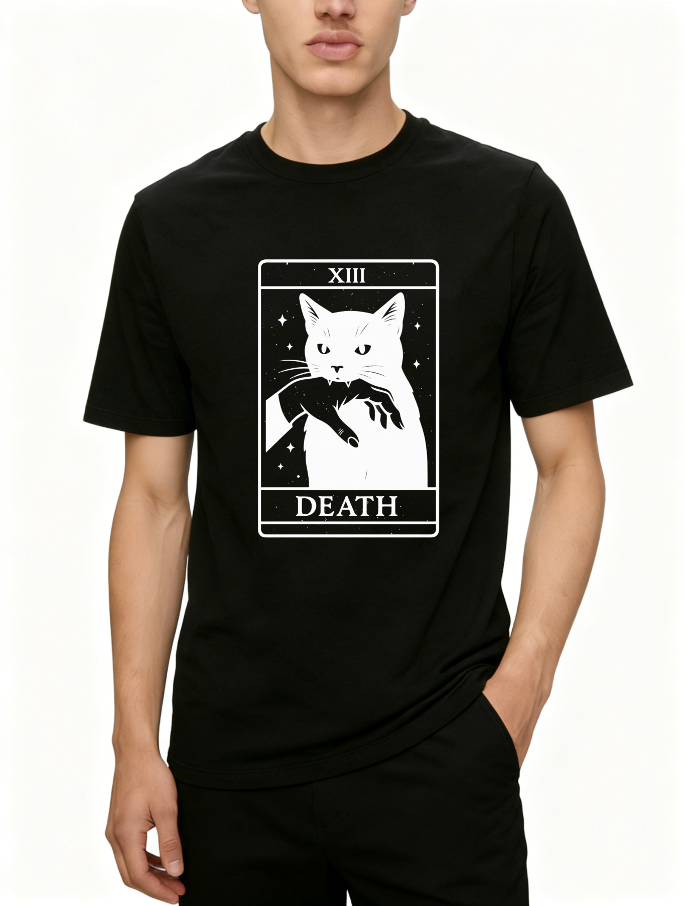 Dorawear™ Cat With Scythe Death Tarot Card T Shirt