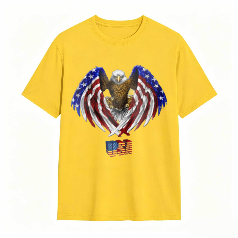 American Eagle With Flag Wings And Usa Flag T-shirt