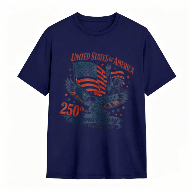Dorawear™   United States Of America 250th Anniversary Eagle And Flag Design T-shirt