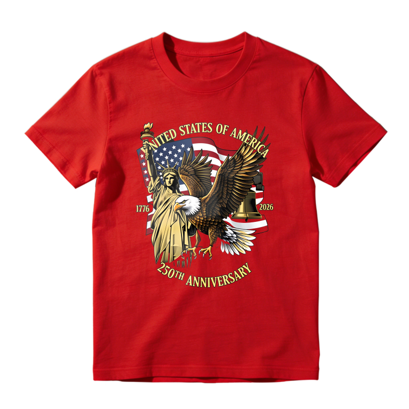United States Of America 250th Anniversary Eagle And Flag Design Unisex Classic T-shirt