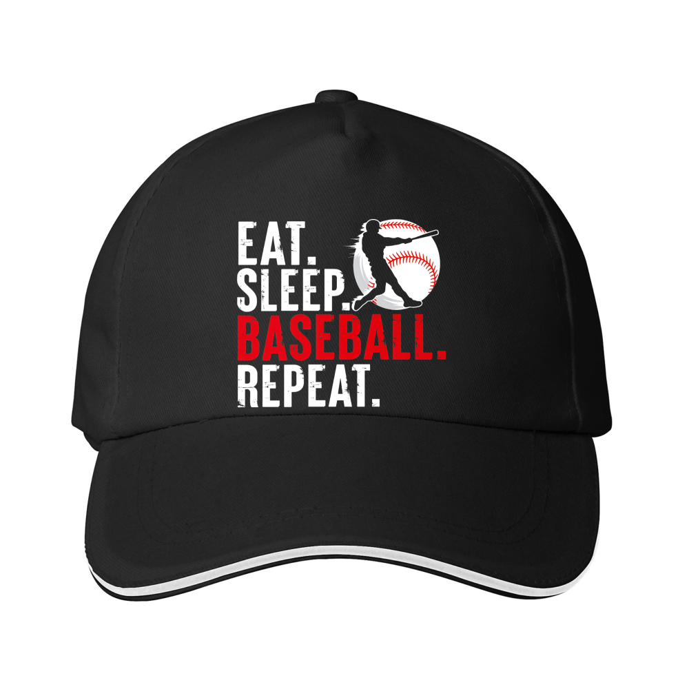 Dorawear™ Baseball Cap Eat Sleep Baseball Repeat Graphic For Sports Fans
