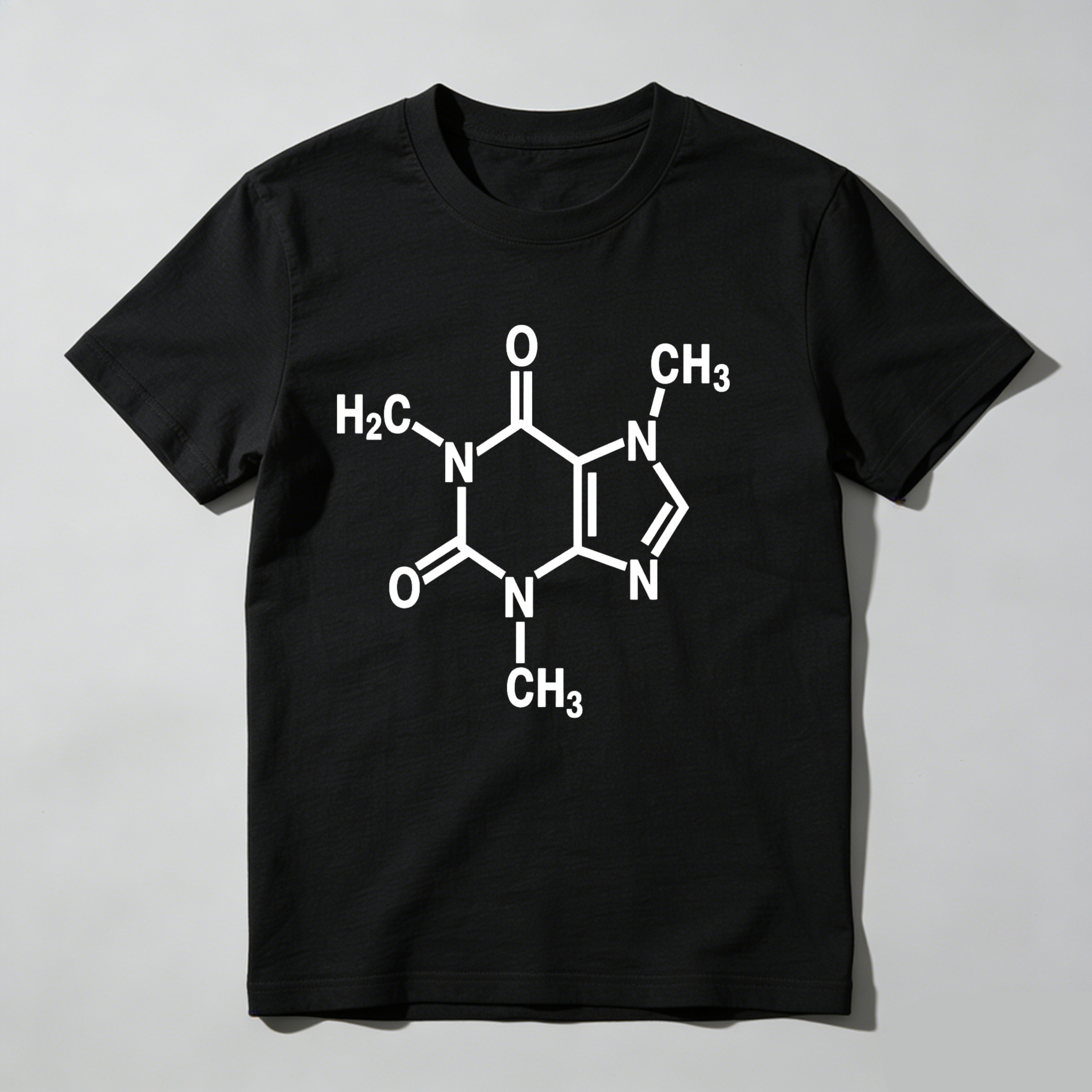 Dorawear™ Chemical Structure Print On Black T Shirt T Shirt