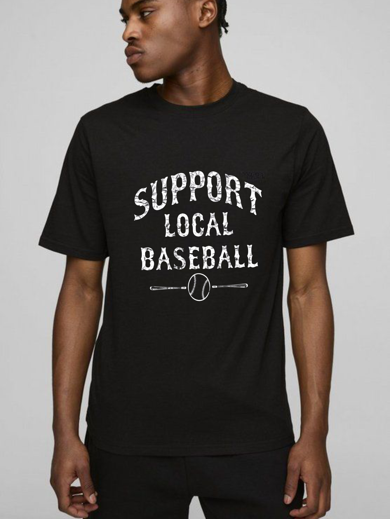 Dorawear™Support Local Baseball Bat And Ball T Shirt
