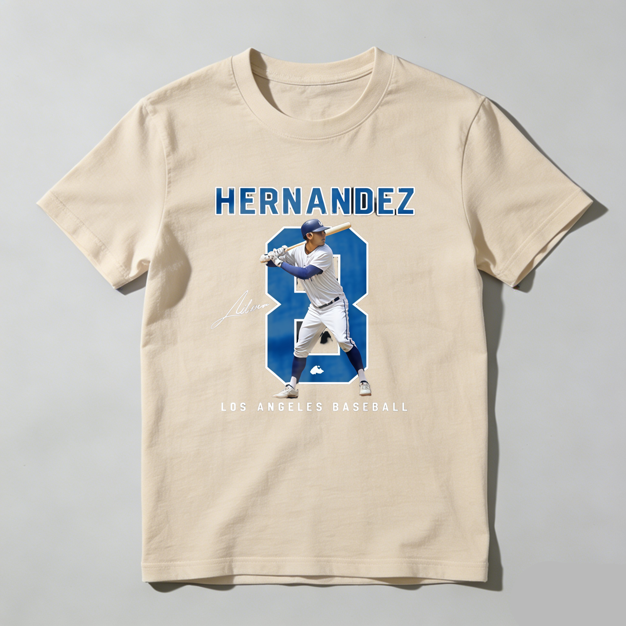 Dorawear™  Hernandez Number Eight Baseball Player Signature Los Angeles T Shirt