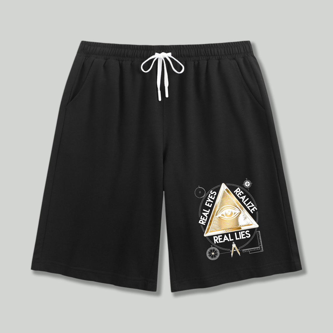 Dorawear™ All Seeing Eye Symbol Real Eyes Realize Real Lies Shorts-Dorawear