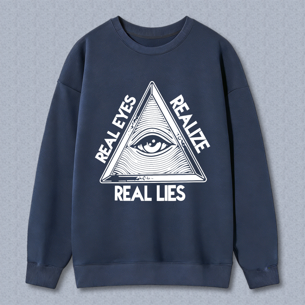 Dorawear™ All Seeing Eye Pyramid Real Eyes Realize Real Lies Unisex Classic Sweatshirt