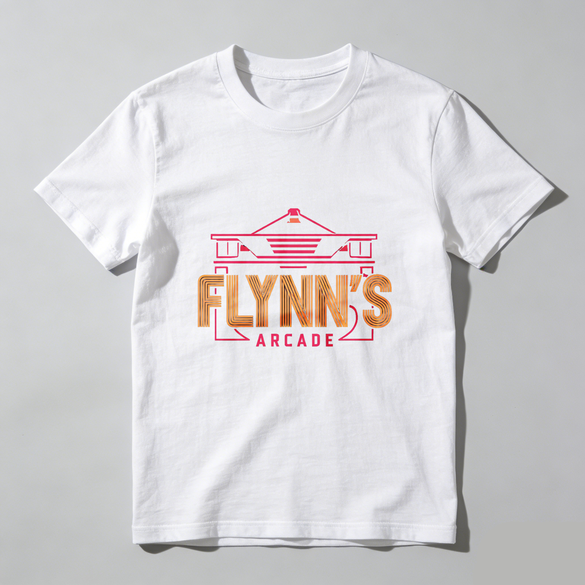 Dorawear™ Flynn's Arcade Neon Logo Pure Cotton Short Sleeve T Shirt-Dorawear