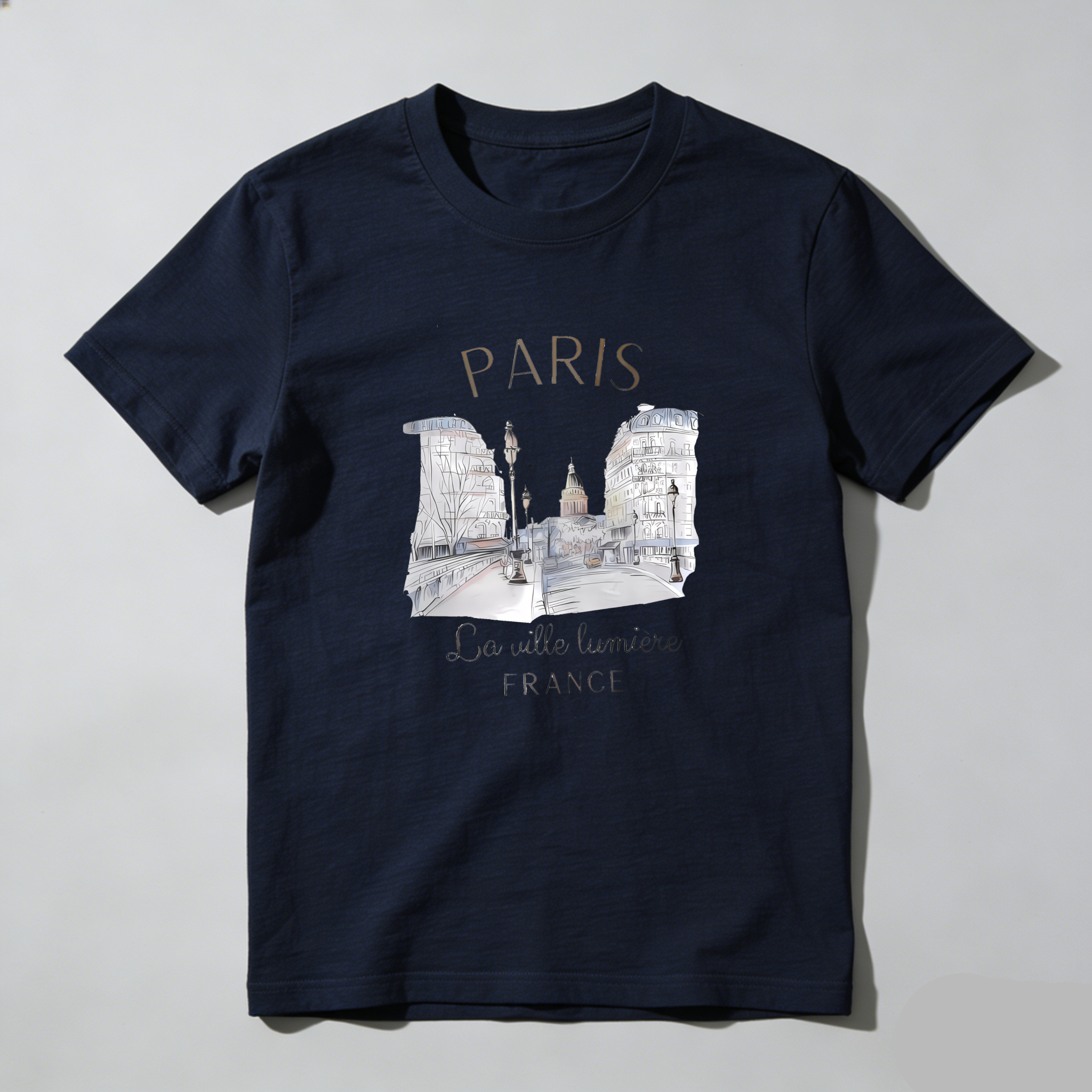 Dorawear™  Paris Cityscape Sketch Art Design T Shirt
