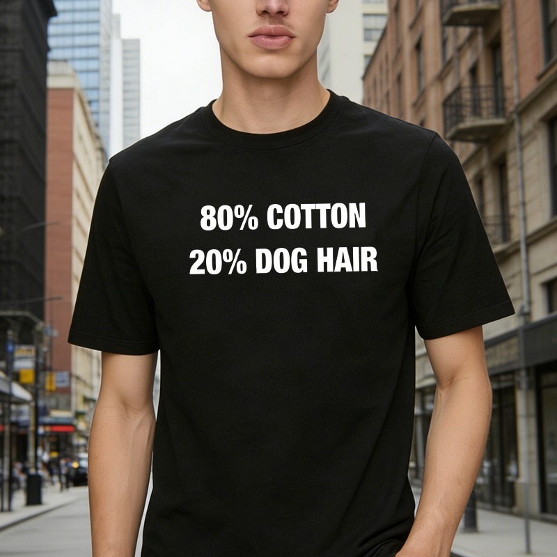 Dorawear™80 Cotton 20 Dog Hair T-Shirt  100% cotton
